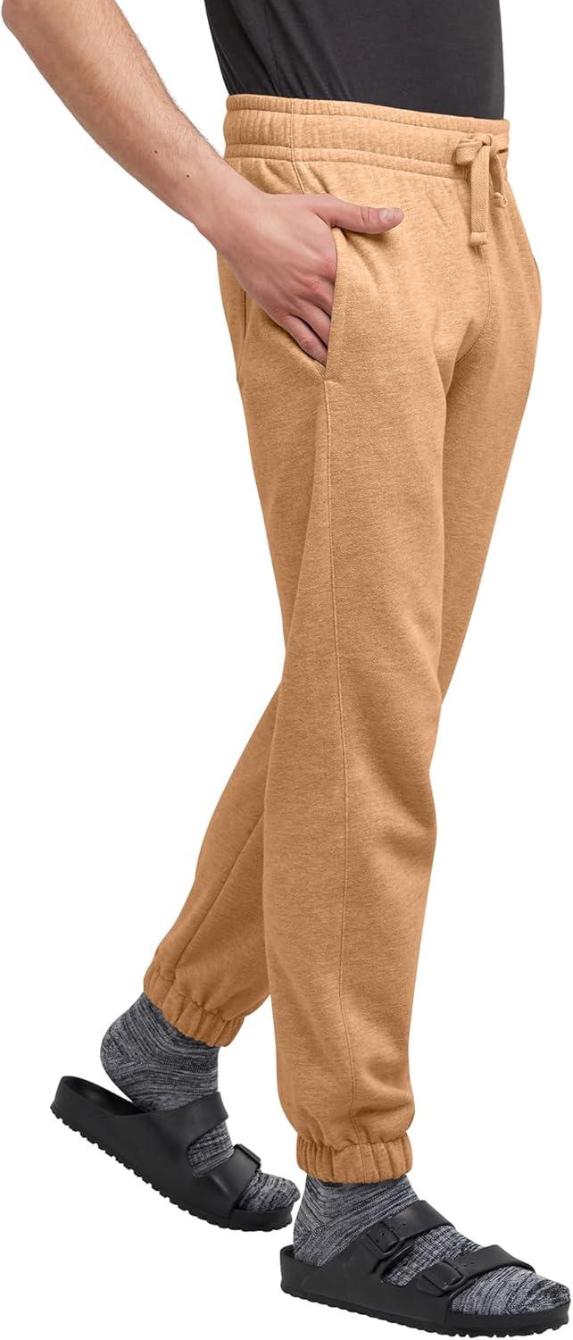 imageHanes Originals Mens Jogger Sweatpants Heavyweight Fleece Joggers with Pockets 30quot InseamAcorn Brown Pe Heather