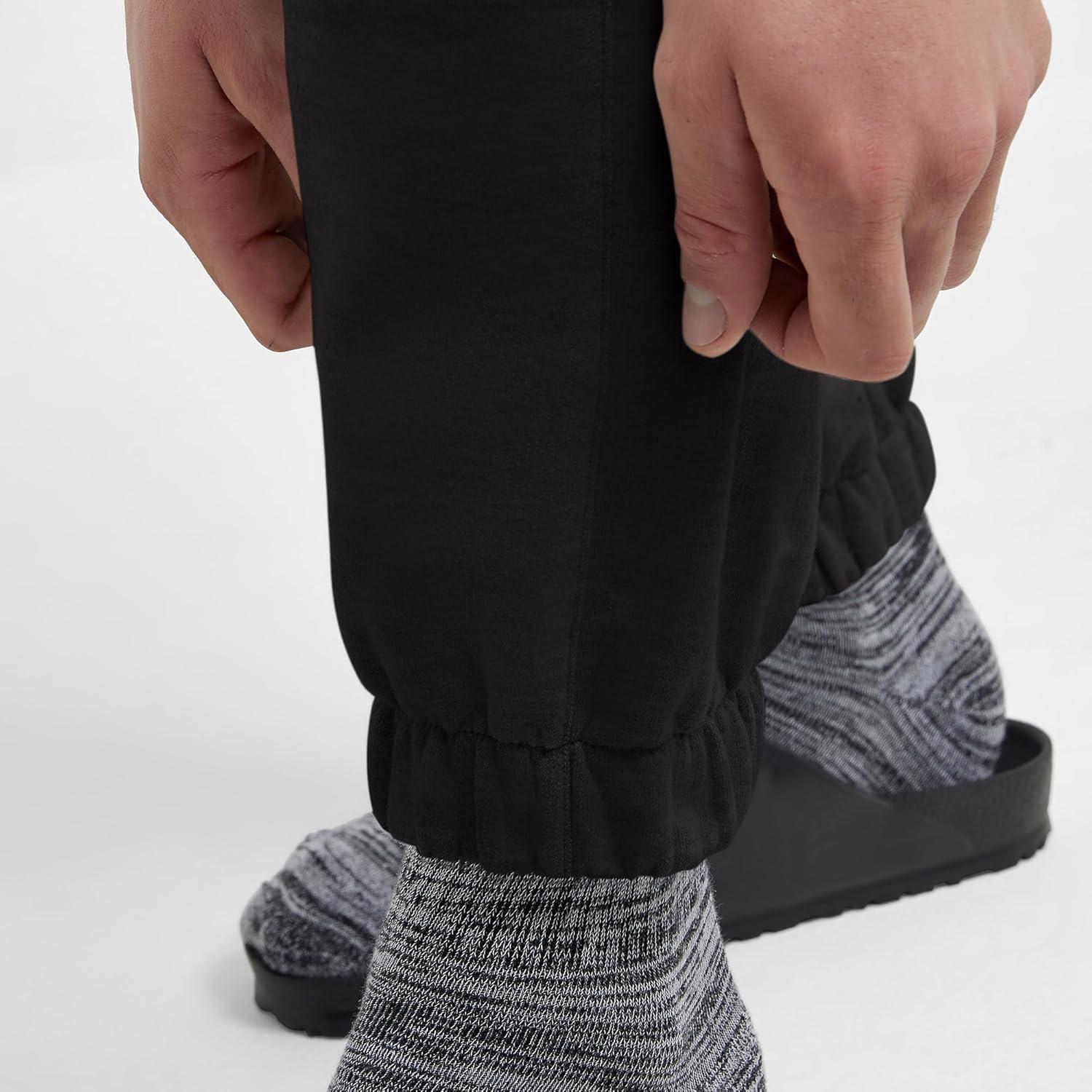 imageHanes Originals Mens Jogger Sweatpants Heavyweight Fleece Joggers with Pockets 30quot InseamBlack