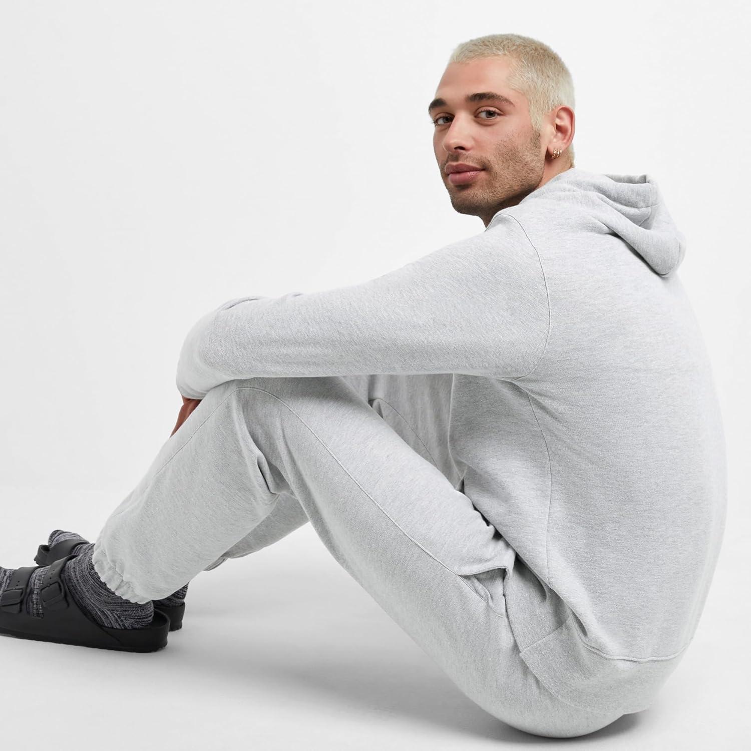 imageHanes Originals Mens Jogger Sweatpants Heavyweight Fleece Joggers with Pockets 30quot InseamLight Steel