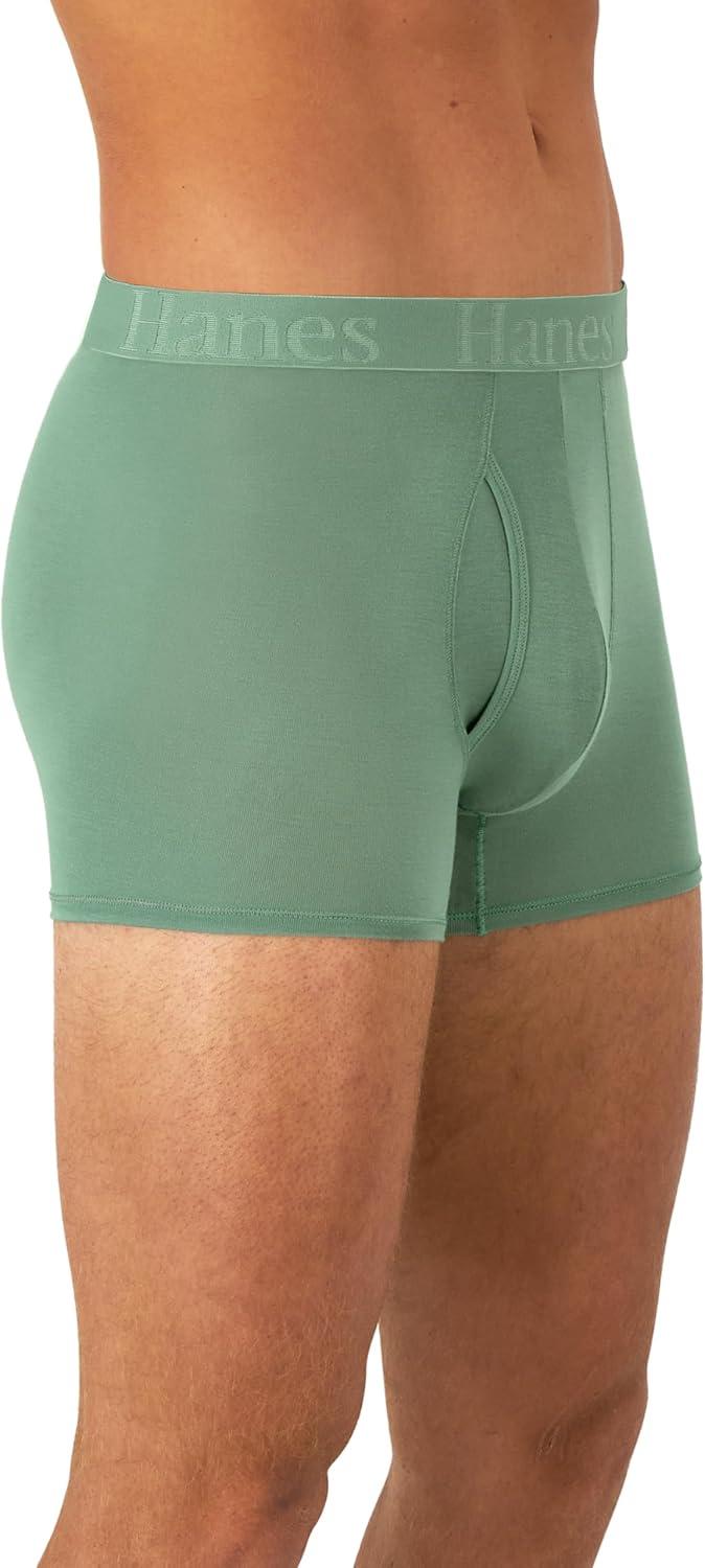imageHanes Originals Supersoft Boxer Briefs Viscose from Bamboo Mens Underwear Solids ampamp Prints 3PackBlackGreenBlue