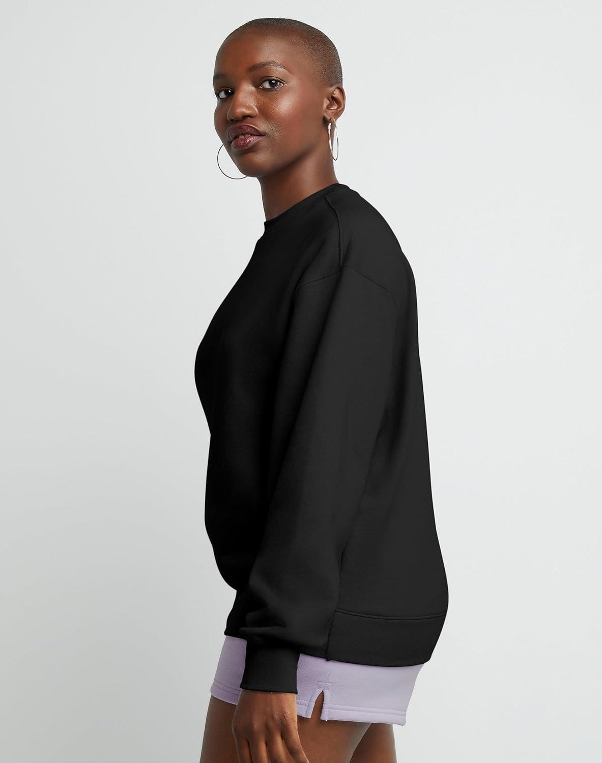 imageHanes Originals Womens Fleece Sweatshirt Midweight Sweatshirt for Women Placed FlowersDark Crimson