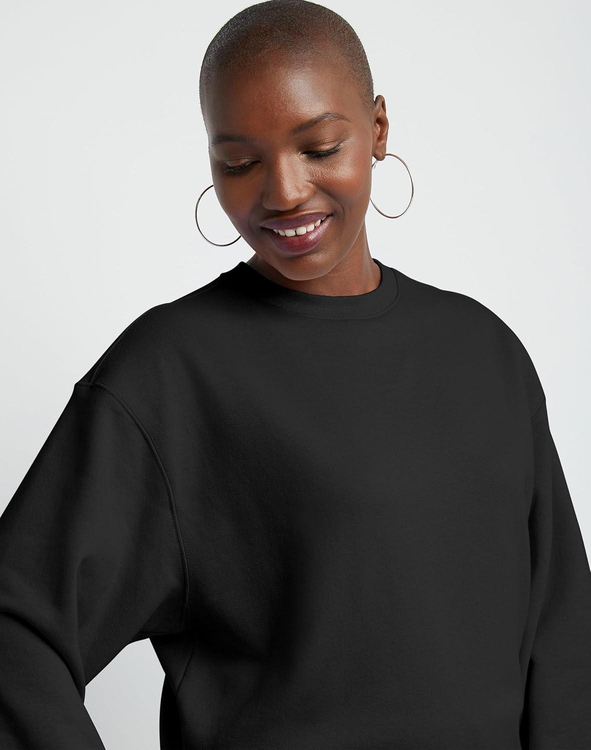 imageHanes Originals Womens Fleece Sweatshirt Midweight Sweatshirt for Women Placed FlowersDark Crimson