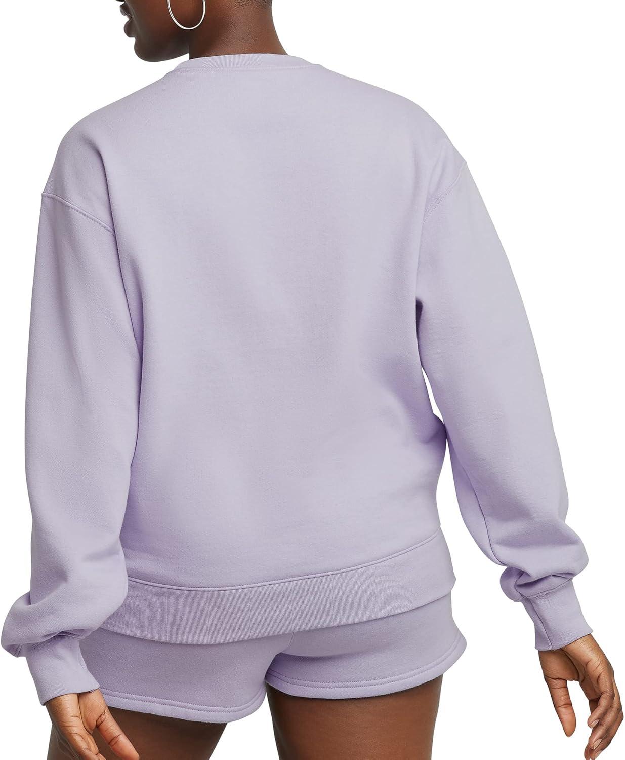 imageHanes Originals Womens Fleece Sweatshirt Midweight Sweatshirt for Women Placed FlowersUrban Lilac