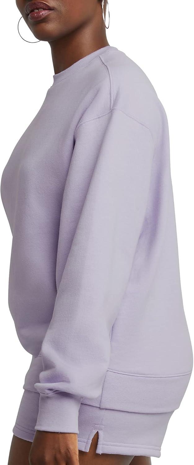 imageHanes Originals Womens Fleece Sweatshirt Midweight Sweatshirt for Women Placed FlowersUrban Lilac