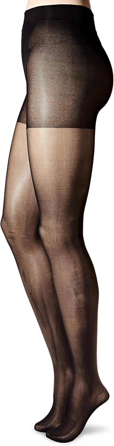 imageHanes Script Womens XTemp Technology Control Top Sheer Toe Seasonless TightsBlack