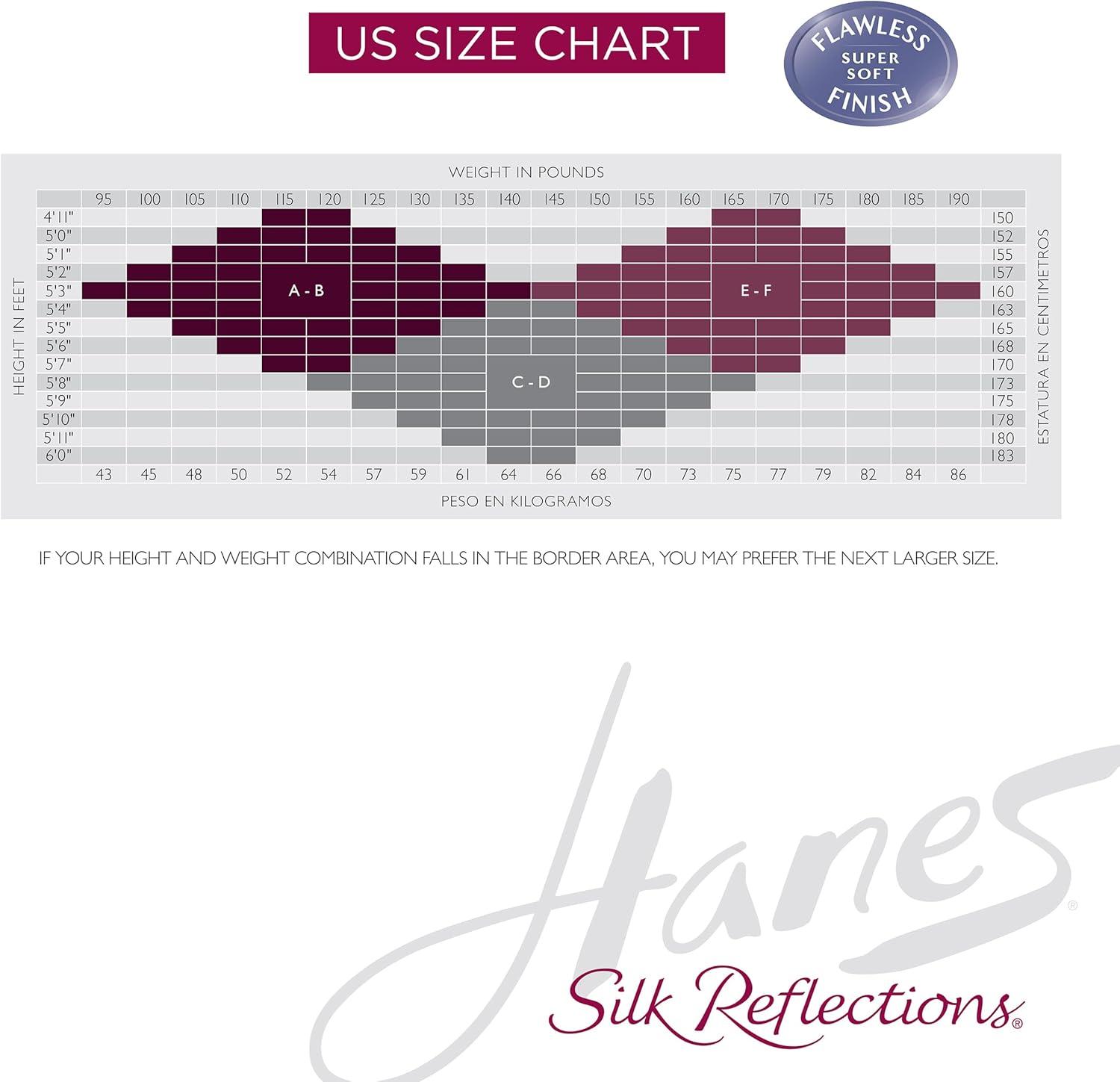 imageHanes Silk Reflections Control Top Sheer Toe Silky Sheer High Waisted PantyhoseGentle Brown