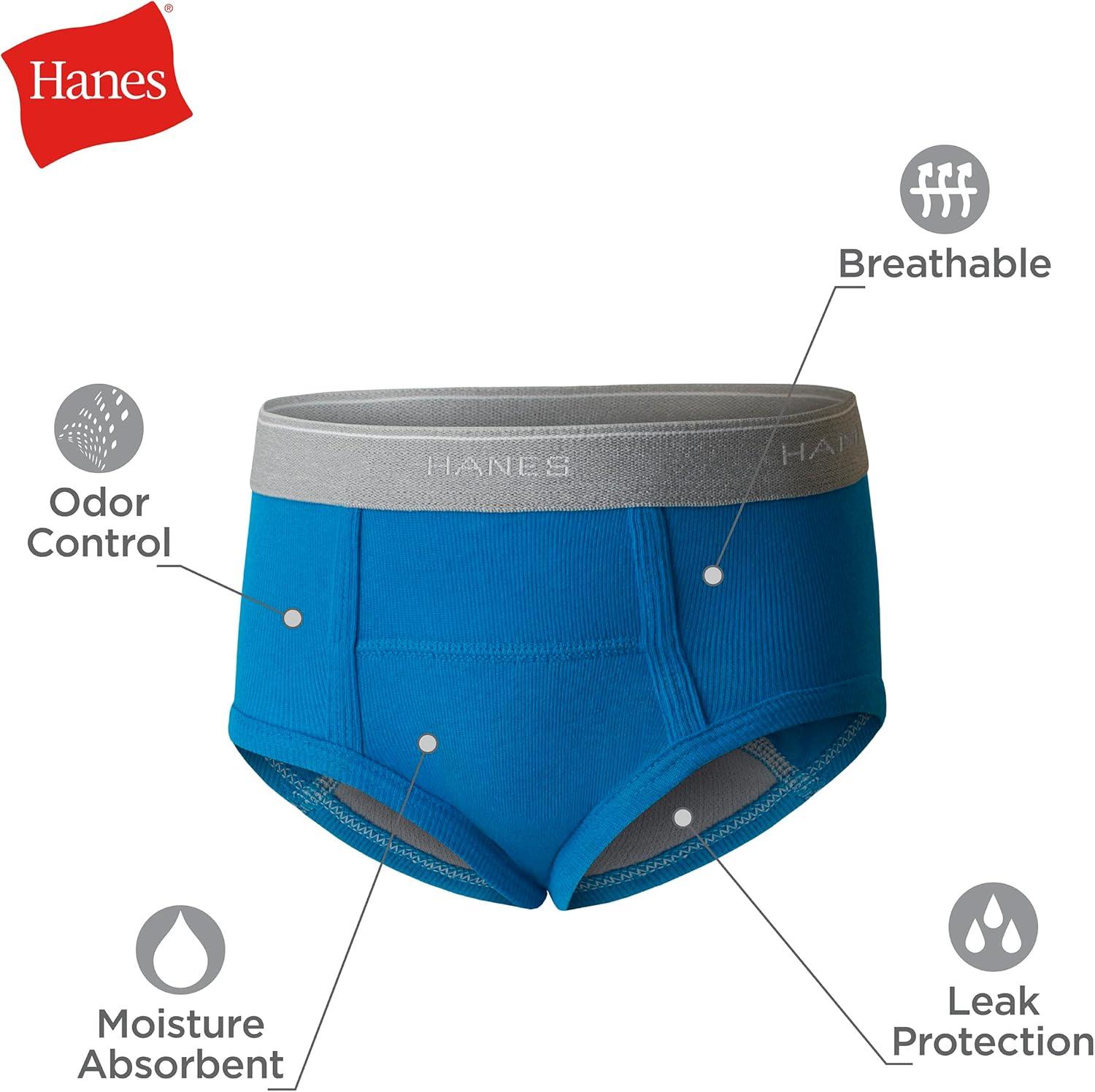 imageHanes Toddler Boys Potty Trainer Underwear Light Leaks Boxer Briefs ampamp Briefs Available 6 ampamp 7 PackBriefs BluePrint Assorted 6 Pack