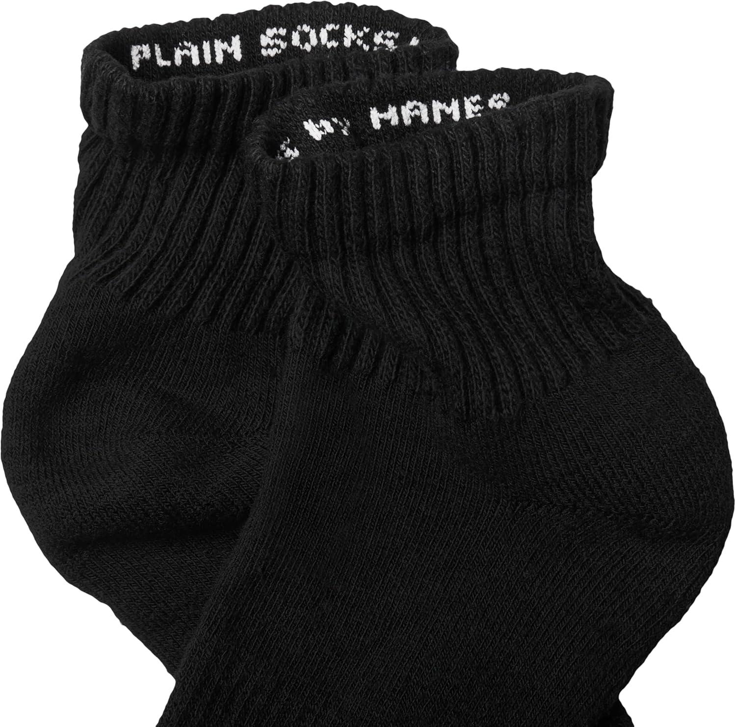 imageHanes Unisex Plain White Socks Pack or Plain Black Socks Pack Mens Womens ampamp Teen Sizes Crew and Ankle 6PacksBlack