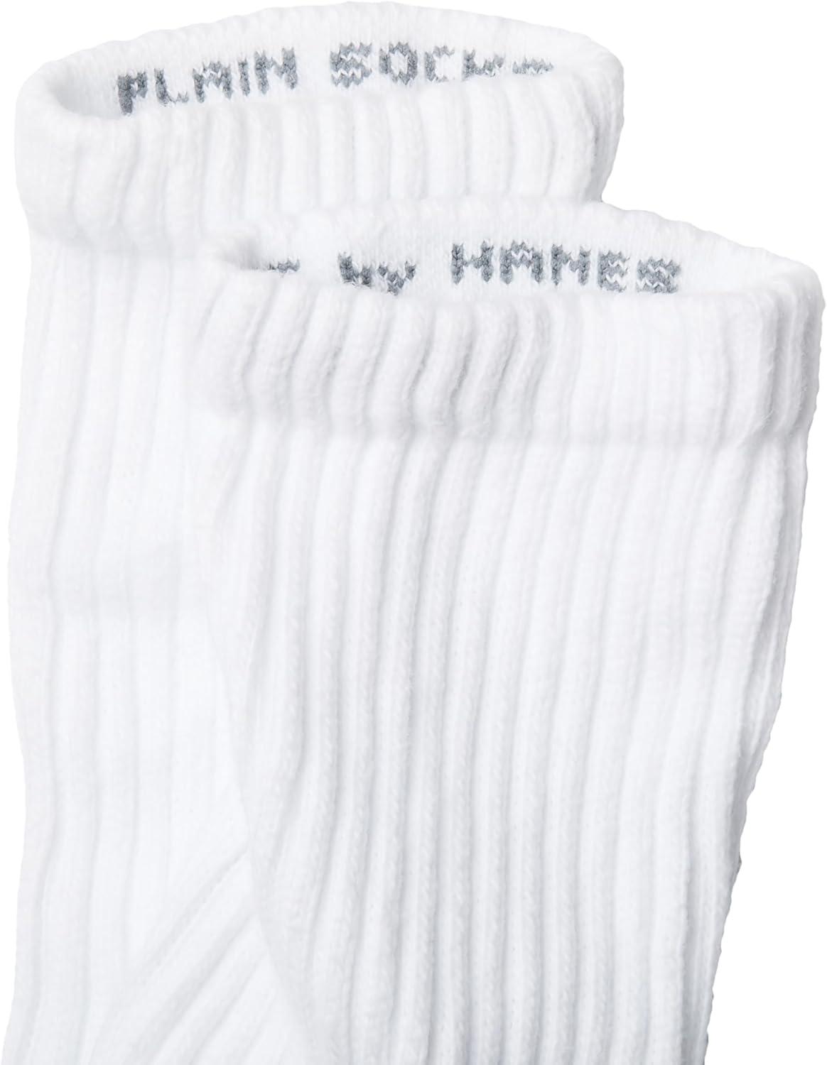 imageHanes Unisex Plain White Socks Pack or Plain Black Socks Pack Mens Womens ampamp Teen Sizes Crew and Ankle 6PacksWhite