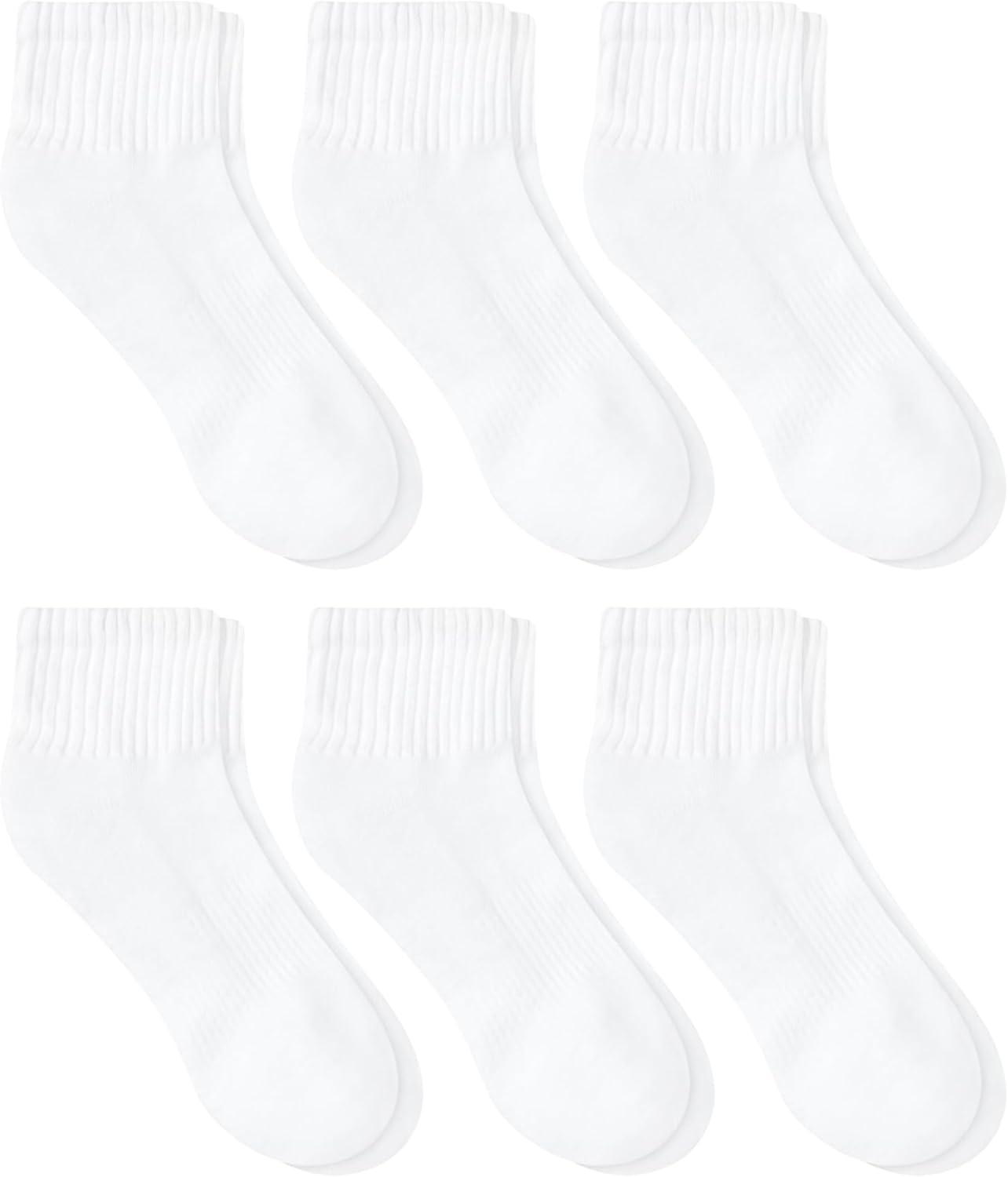 imageHanes Unisex Plain White Socks Pack or Plain Black Socks Pack Mens Womens ampamp Teen Sizes Crew and Ankle 6PacksWhite