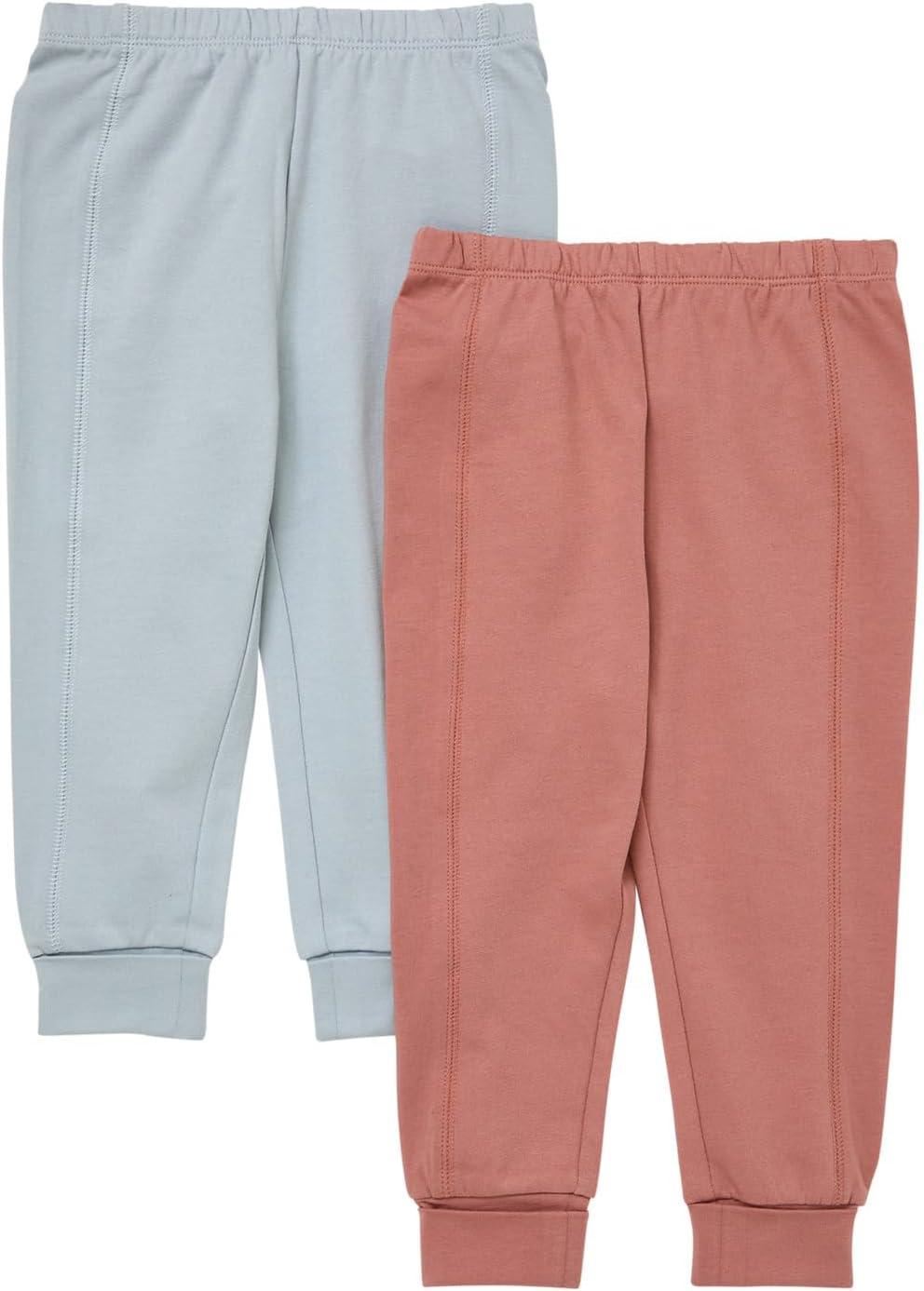 imageHanes Unisex Pure Comfort French Terry Joggers Girl and Baby Boy Pants 2PackSilverRust