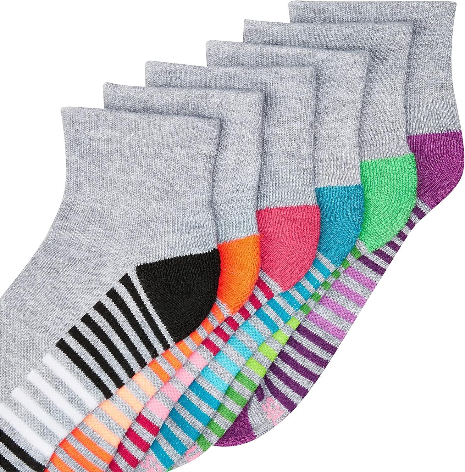 imageHanes Womens 6Pair Comfort Fit Ankle SocksGrey 6 Pack