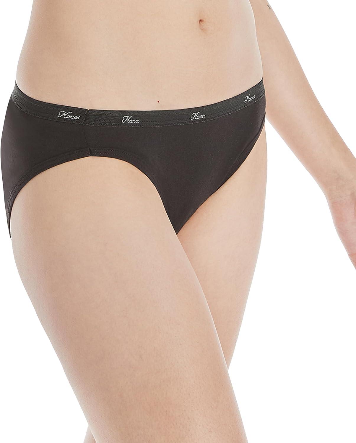 imageHanes Womens Bikini Underwear Pack Classic Cotton Bikini Panties 10Pack Colors May VarySolidPrint Mix