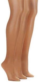imageHanes Womens Control Top Sheer Toe Silk Reflections Panty HoseBarely There