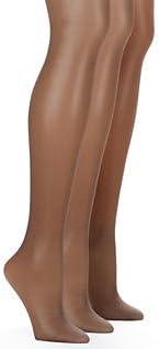 imageHanes Womens Control Top Sheer Toe Silk Reflections Panty HoseBarely There