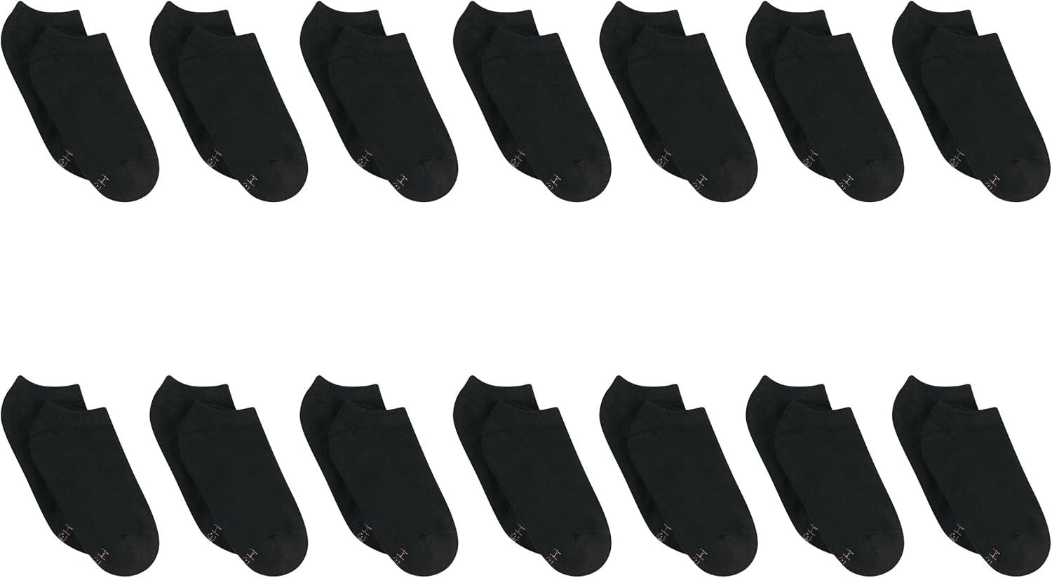 imageHanes Womens Cool Comfort NoShow Socks MoistureWicking Socks 14PackBlack 14 Pack