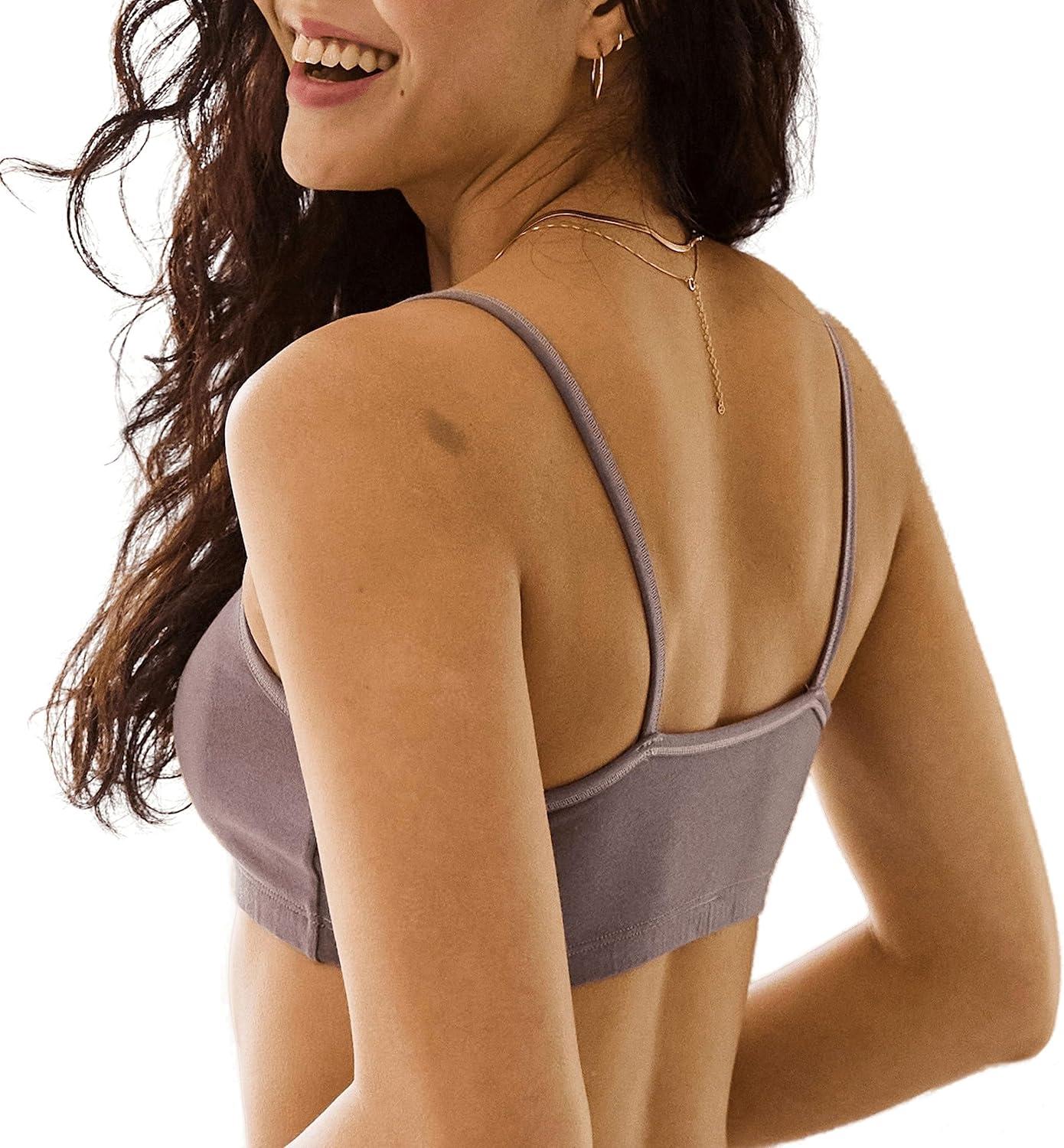 imageHanes Womens Cropped Bralette Pack 3Pack Breathable Crop Top Bras Solid or Assorted 3PackBlackSpiced FigTerra Red