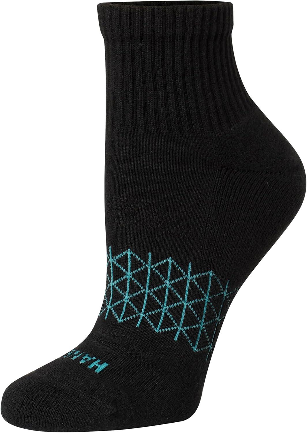 imageHanes Womens Cushioned Ankle Socks Absolute Active Ankle Socks For Women Seamless Toe 4PrsBlack