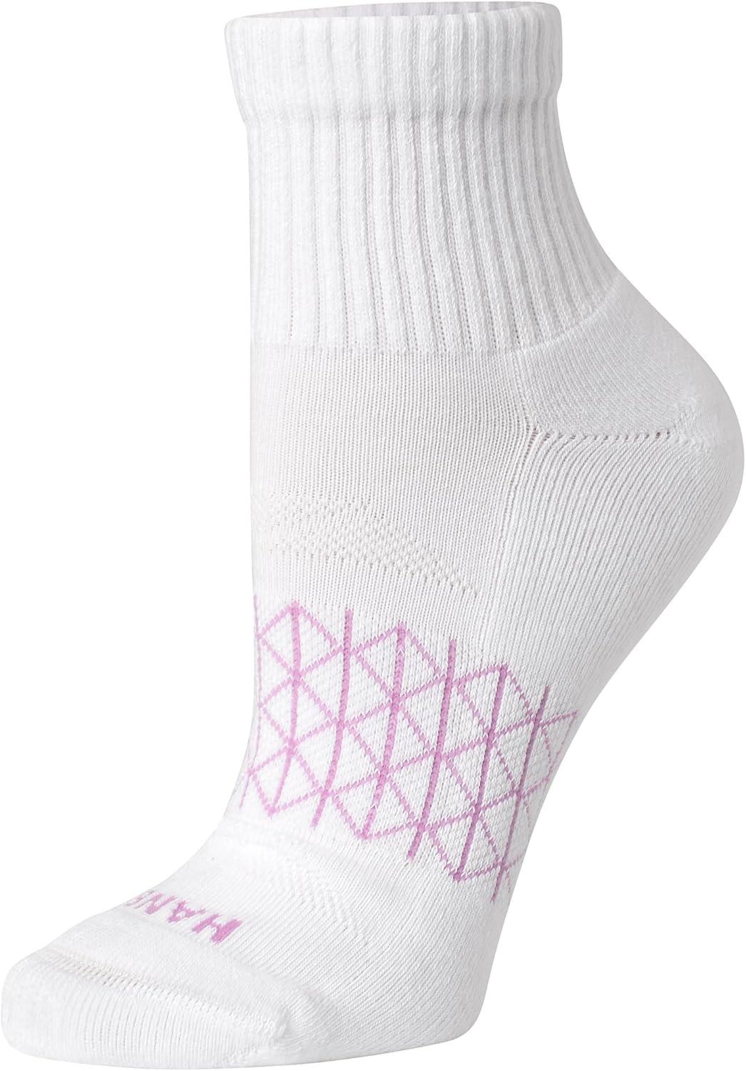 imageHanes Womens Cushioned Ankle Socks Absolute Active Ankle Socks For Women Seamless Toe 4PrsGrey