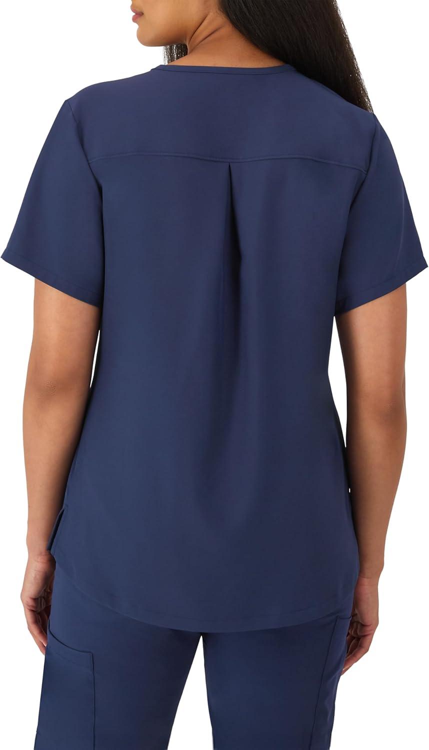 imageHanes Womens Healthcare Top with VNeckline MoistureWicking Stretch Scrub ShirtsAthletic Navy