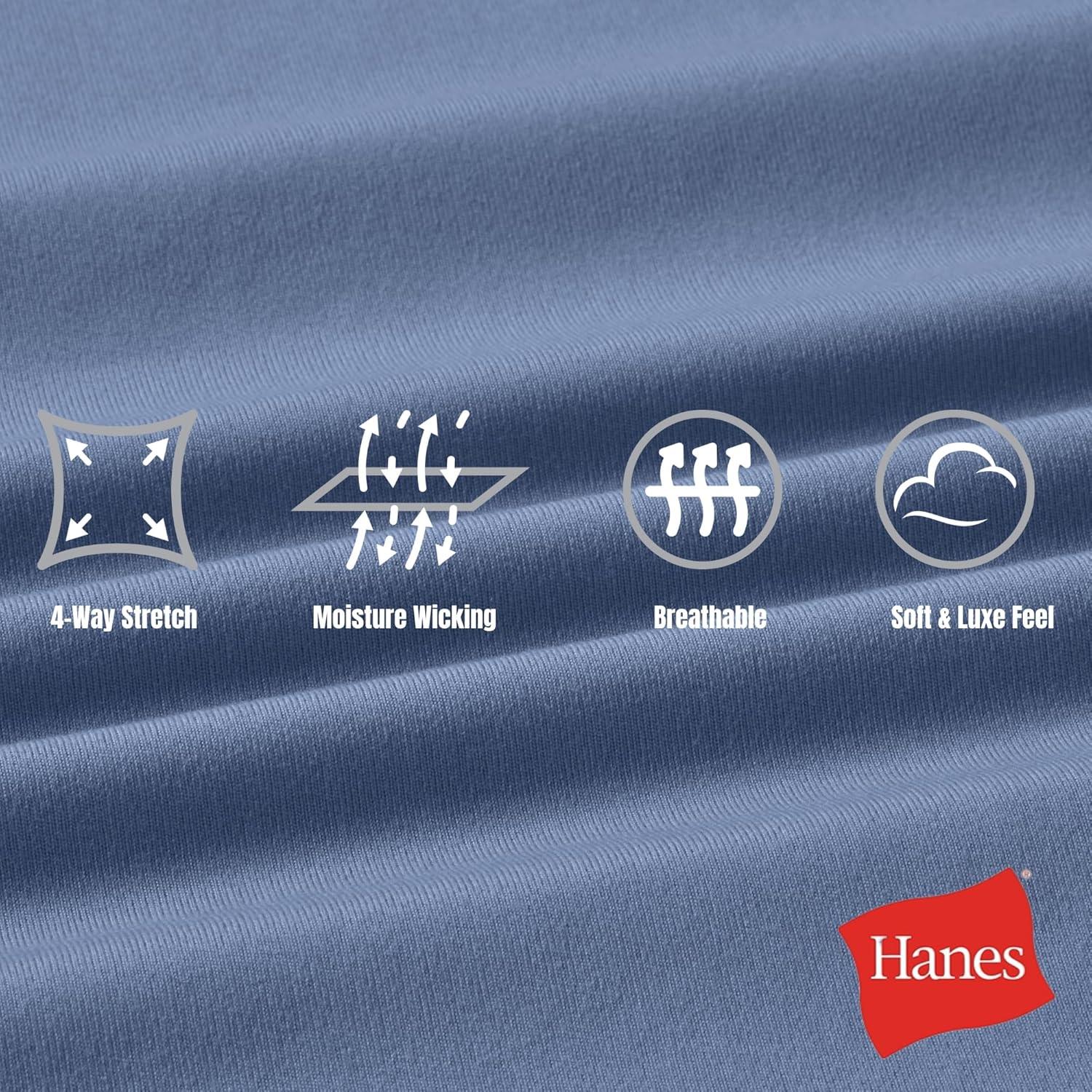 imageHanes Womens Leggings Clothing Moves 78 Soft Leggings with Pocket Moisture Wicking Womens Clothing Pants 25quot InseamBlue Dive