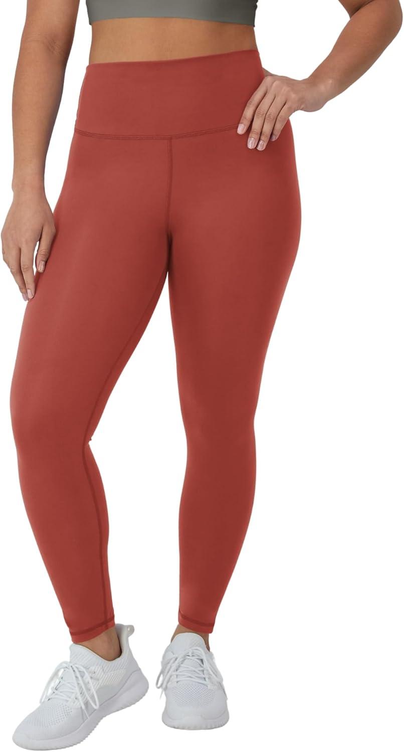 imageHanes Womens Leggings Clothing Moves 78 Soft Leggings with Pocket Moisture Wicking Womens Clothing Pants 25quot InseamCoral Camelia