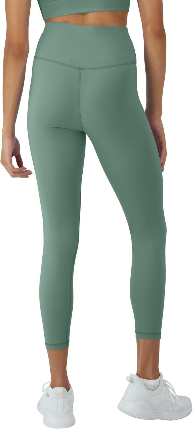 imageHanes Womens Leggings Clothing Moves 78 Soft Leggings with Pocket Moisture Wicking Womens Clothing Pants 25quot InseamHerbal Olive Green