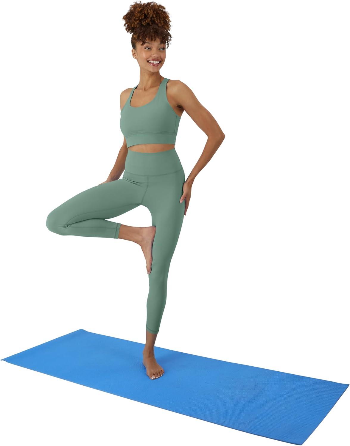 imageHanes Womens Leggings Clothing Moves 78 Soft Leggings with Pocket Moisture Wicking Womens Clothing Pants 25quot InseamHerbal Olive Green