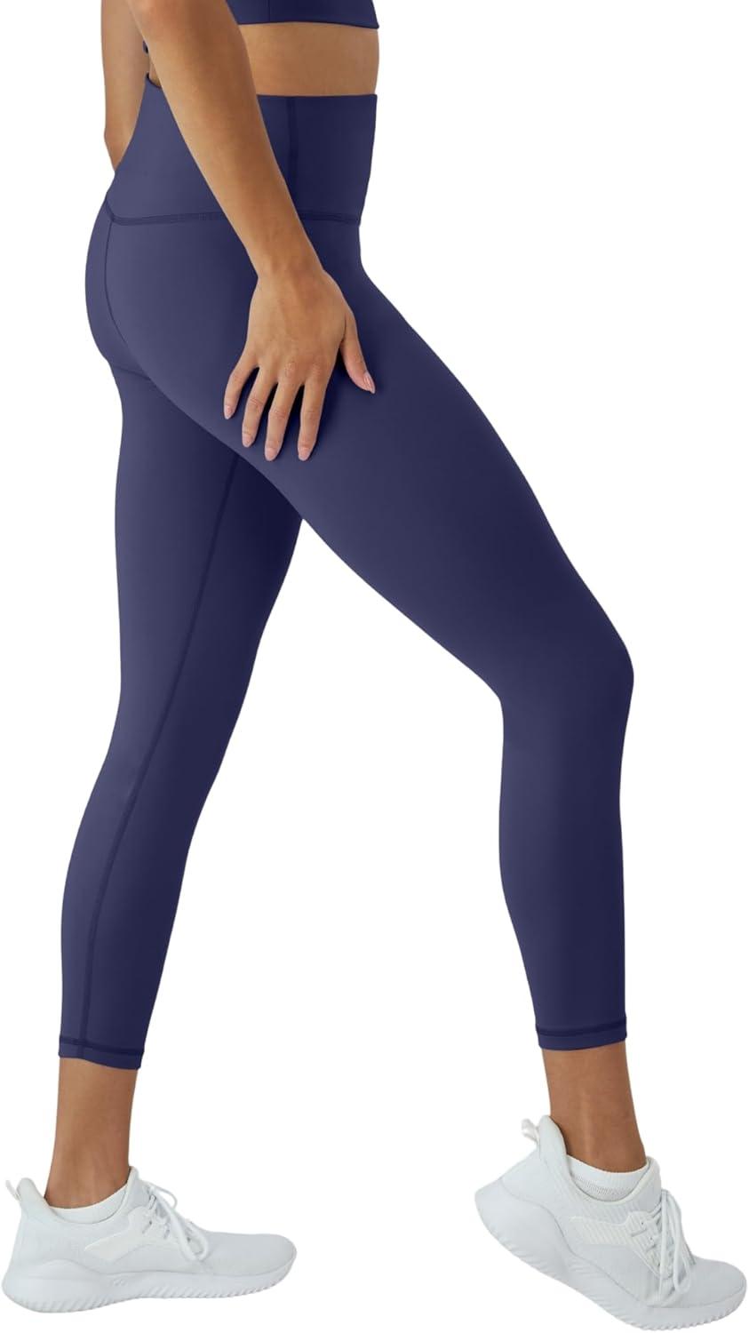 imageHanes Womens Leggings Clothing Moves 78 Soft Leggings with Pocket Moisture Wicking Womens Clothing Pants 25quot InseamImperial Indigo