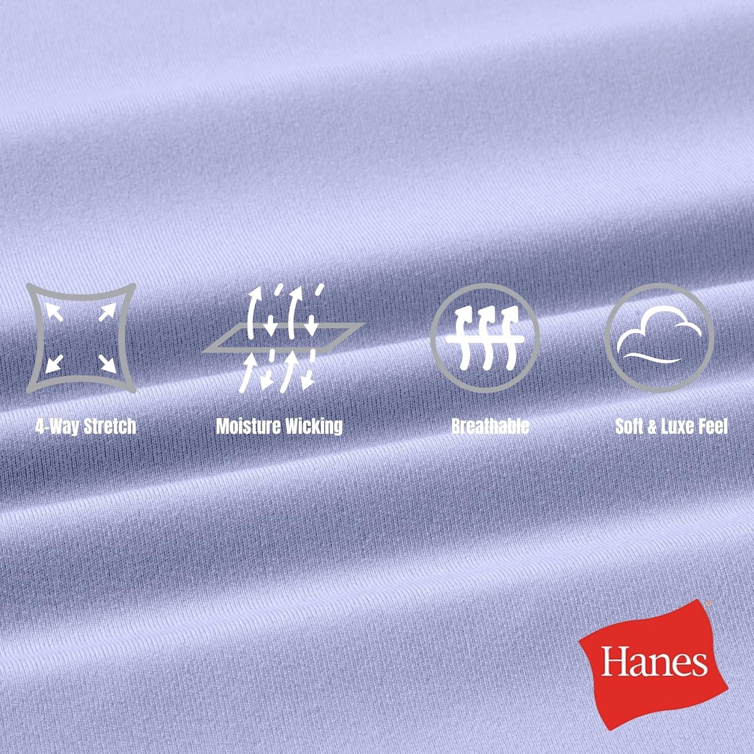 imageHanes Womens Leggings Clothing Moves 78 Soft Leggings with Pocket Moisture Wicking Womens Clothing Pants 25quot InseamPeri Blue