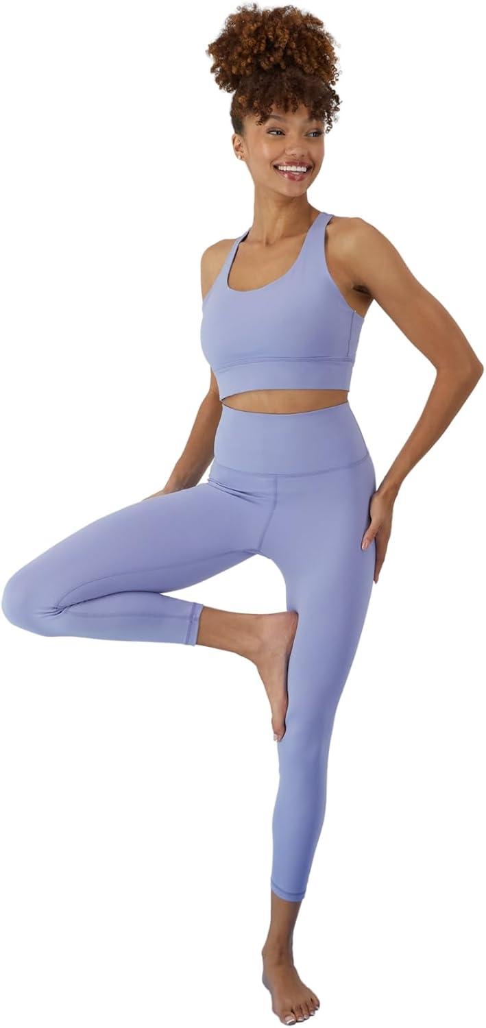 imageHanes Womens Leggings Clothing Moves 78 Soft Leggings with Pocket Moisture Wicking Womens Clothing Pants 25quot InseamPeri Blue