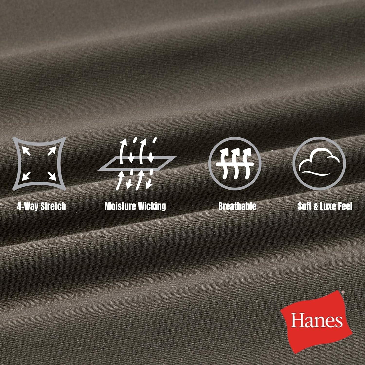 imageHanes Womens Leggings Clothing Moves 78 Soft Leggings with Pocket Moisture Wicking Womens Clothing Pants 25quot InseamRustic Grey