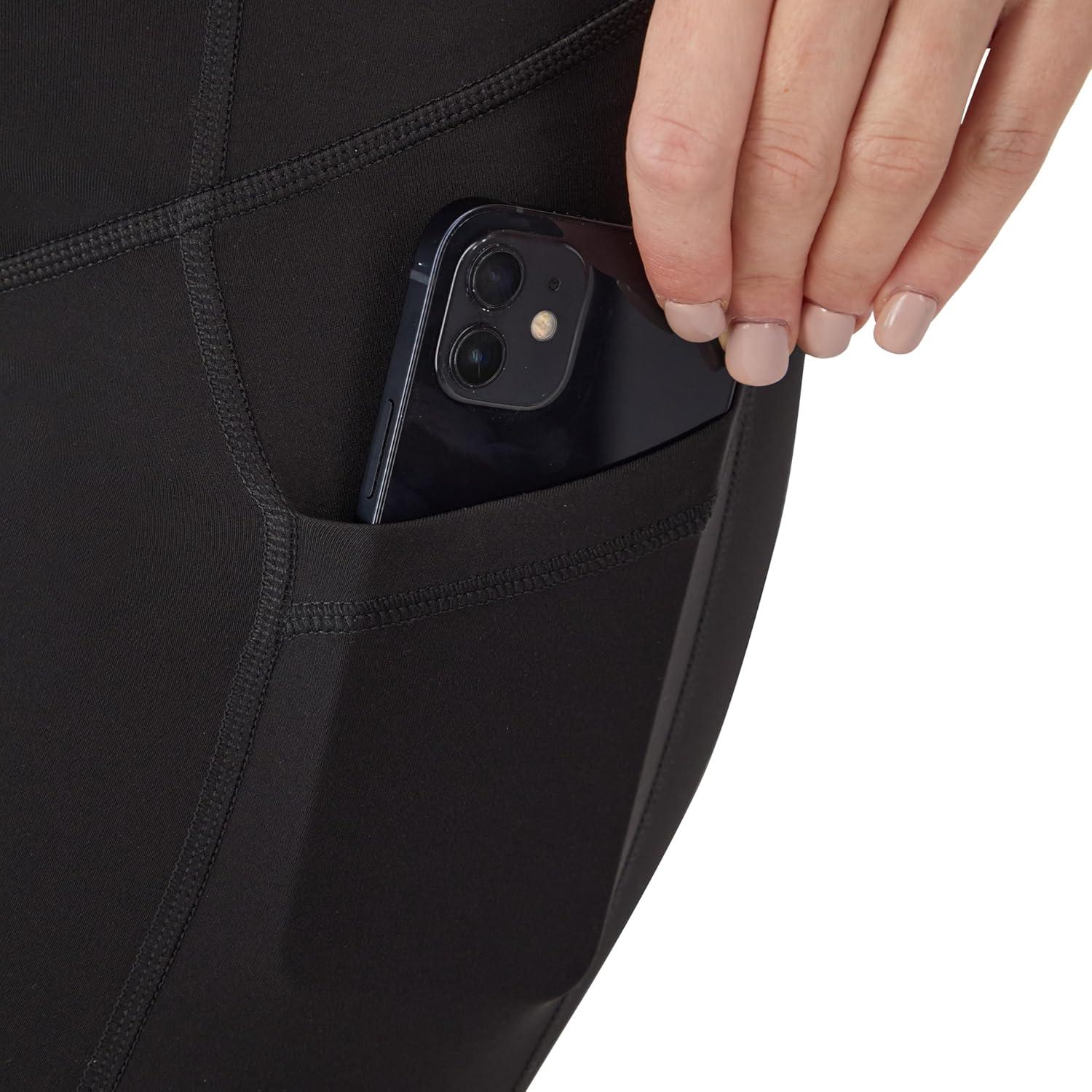 imageHanes Womens Maternity 78 Stretch ampamp Recover Pregnancy Leggings with Foldable Waistband 25 InseamBlack