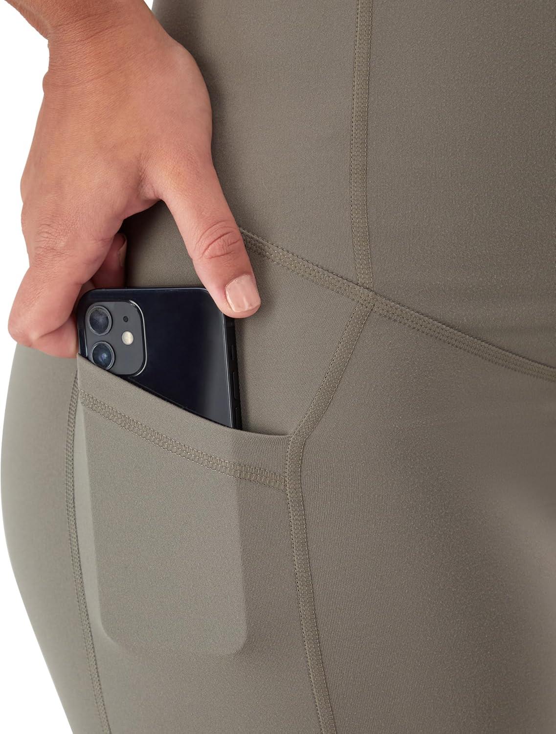 imageHanes Womens Maternity 78 Stretch ampamp Recover Pregnancy Leggings with Foldable Waistband 25 InseamCool Grey