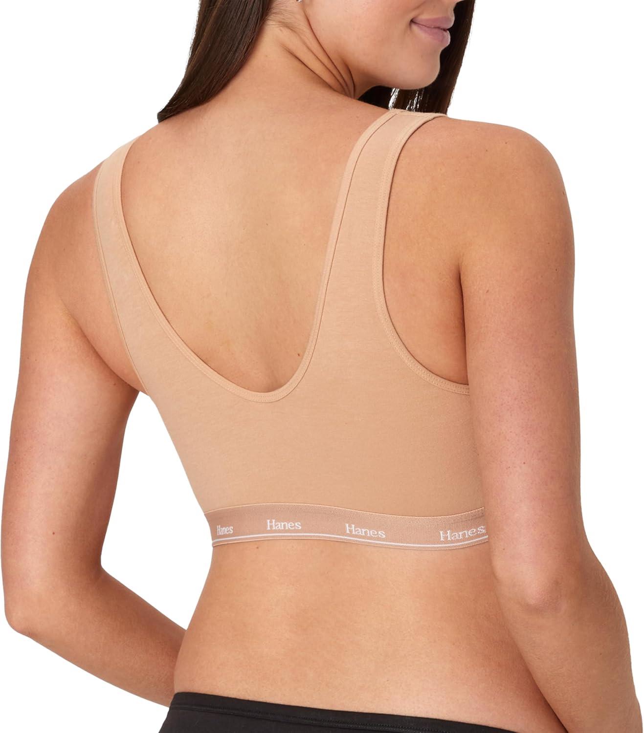 imageHanes Womens Maternity Bra Lounge Nursing Bralette MoistureWicking Odor ProtectionDeep Glow
