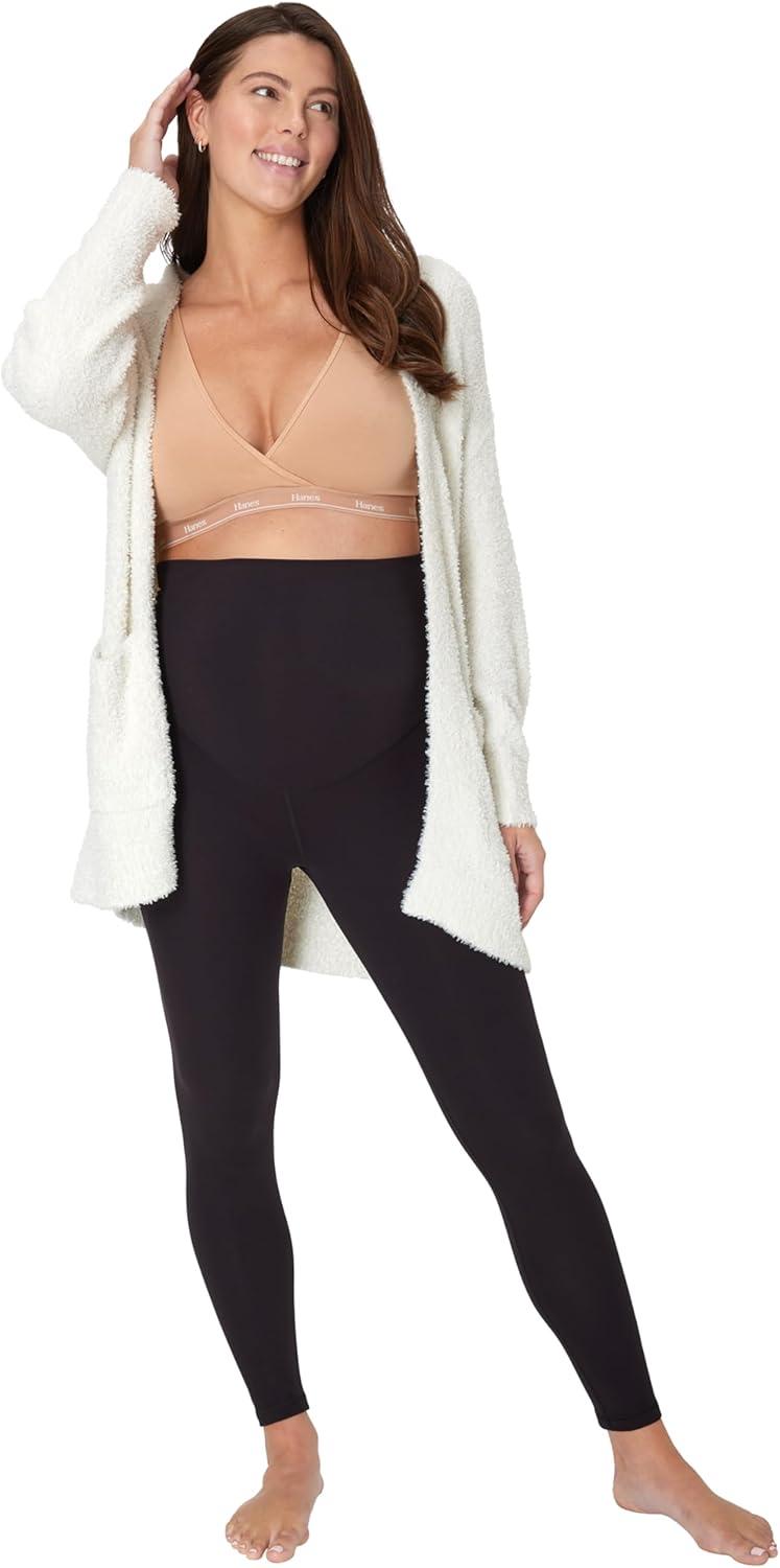 imageHanes Womens Maternity Bra Lounge Nursing Bralette MoistureWicking Odor ProtectionDeep Glow