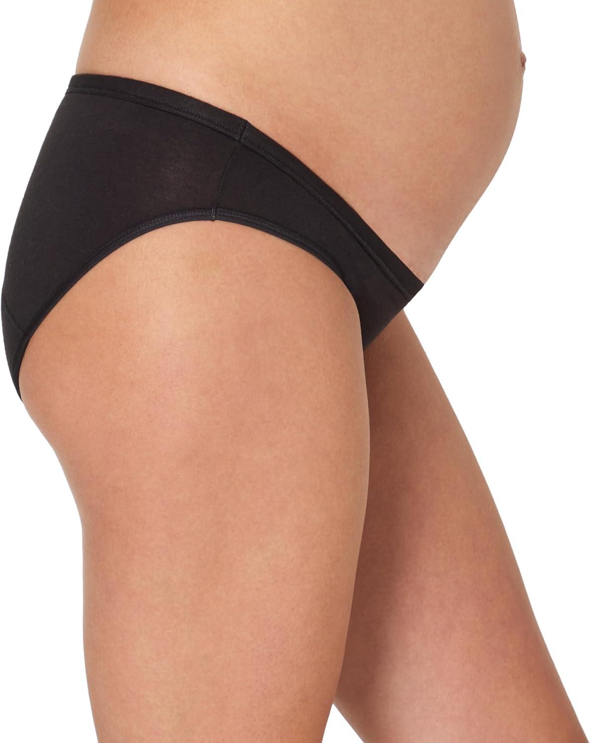 imageHanes Womens Maternity Light Leak Hipster Underwear Under The Belly Pregnancy ampamp Post Partum Panty 2pkMauve NoirBlack