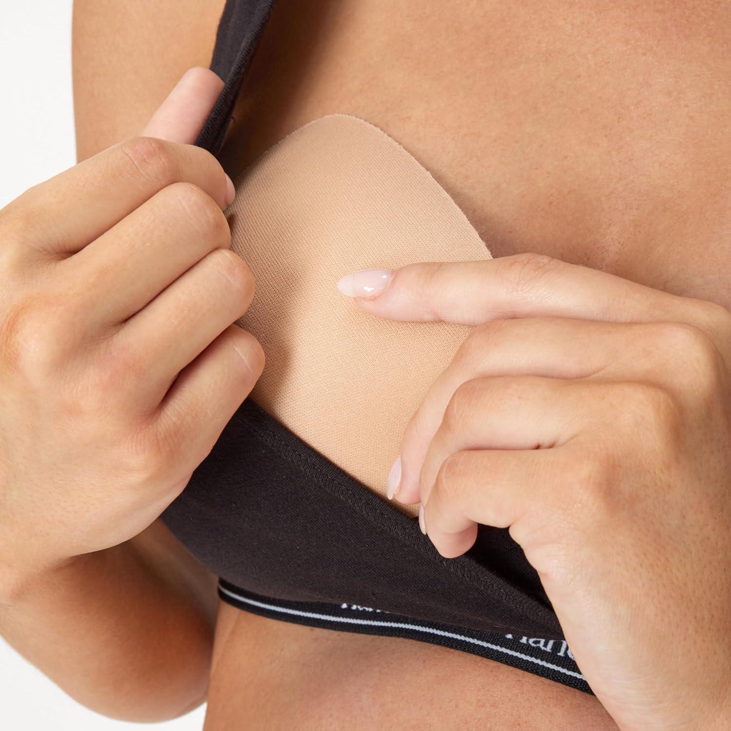 imageHanes Womens Maternity Reusable Nursing Pads 4Pack Light Leak Protection MoistureWicking One Size Fits All Deep Glow