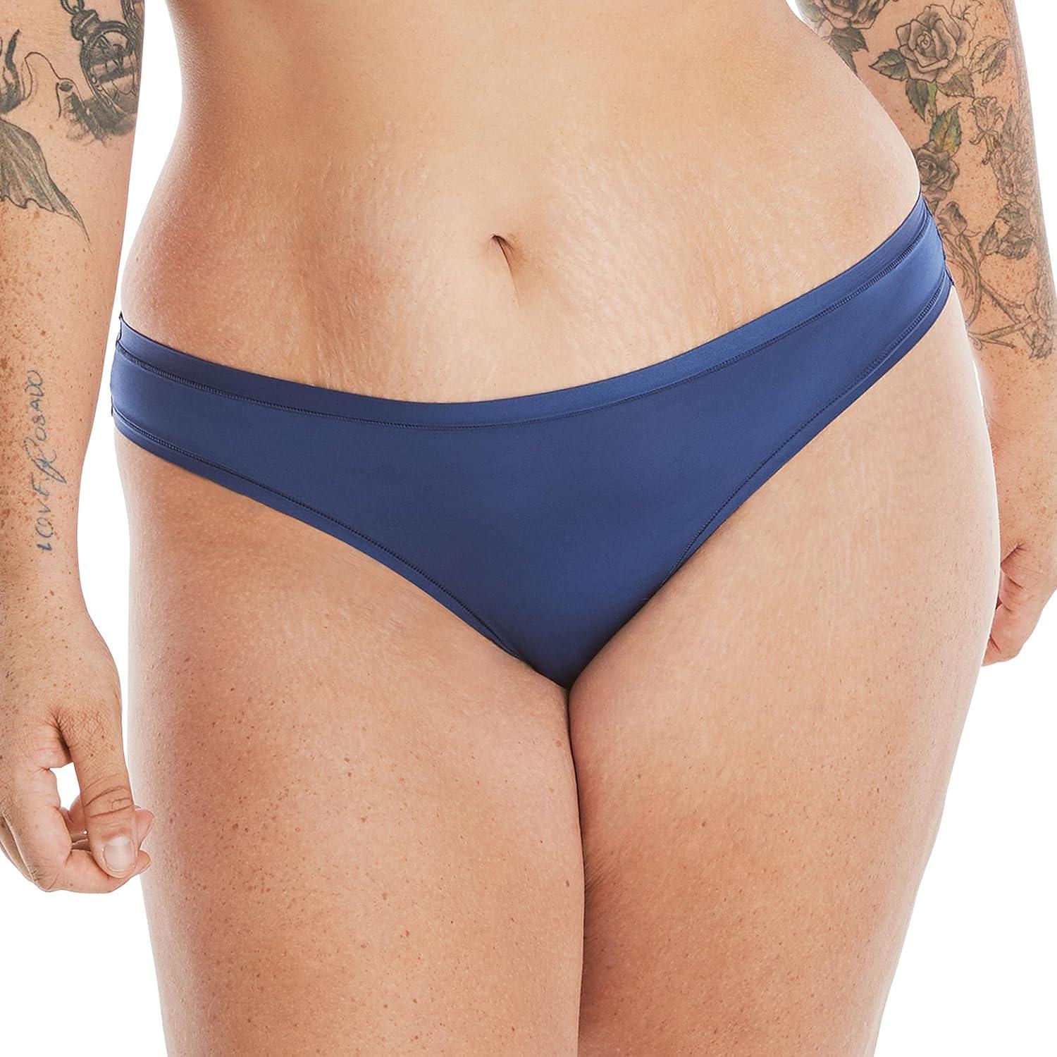 imageHanes Womens Microfiber Stretch Underwear Pack Comfort Flex Fit Brief Bikini or Thong Panties 6PackAssorted Thong