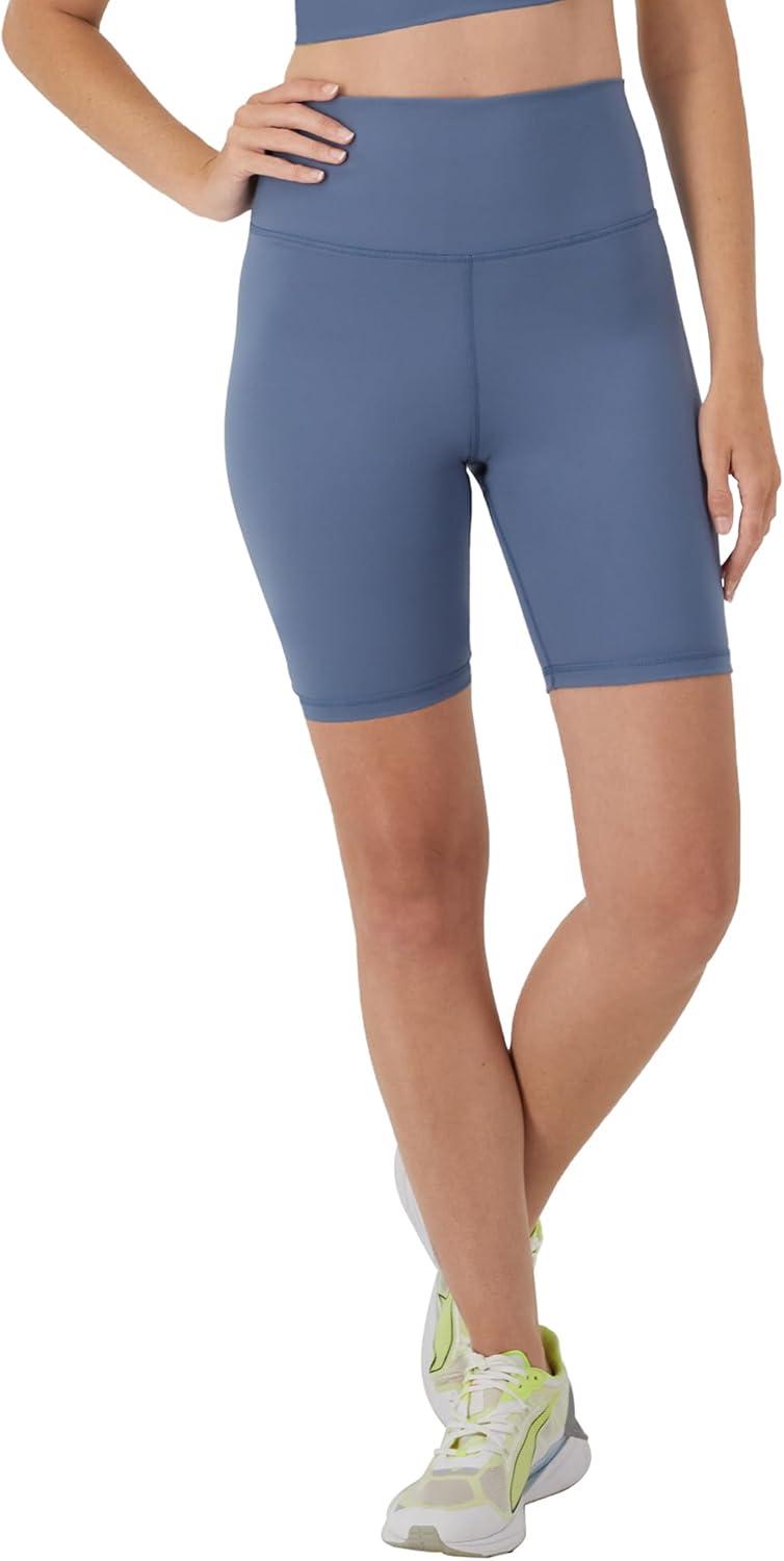 imageHanes Womens Moves Bike Shorts Soft ampamp Stretchy Workout Shorts with Interior Pocket MoistureWicking 3 Or 7quot InseamBlue Dive