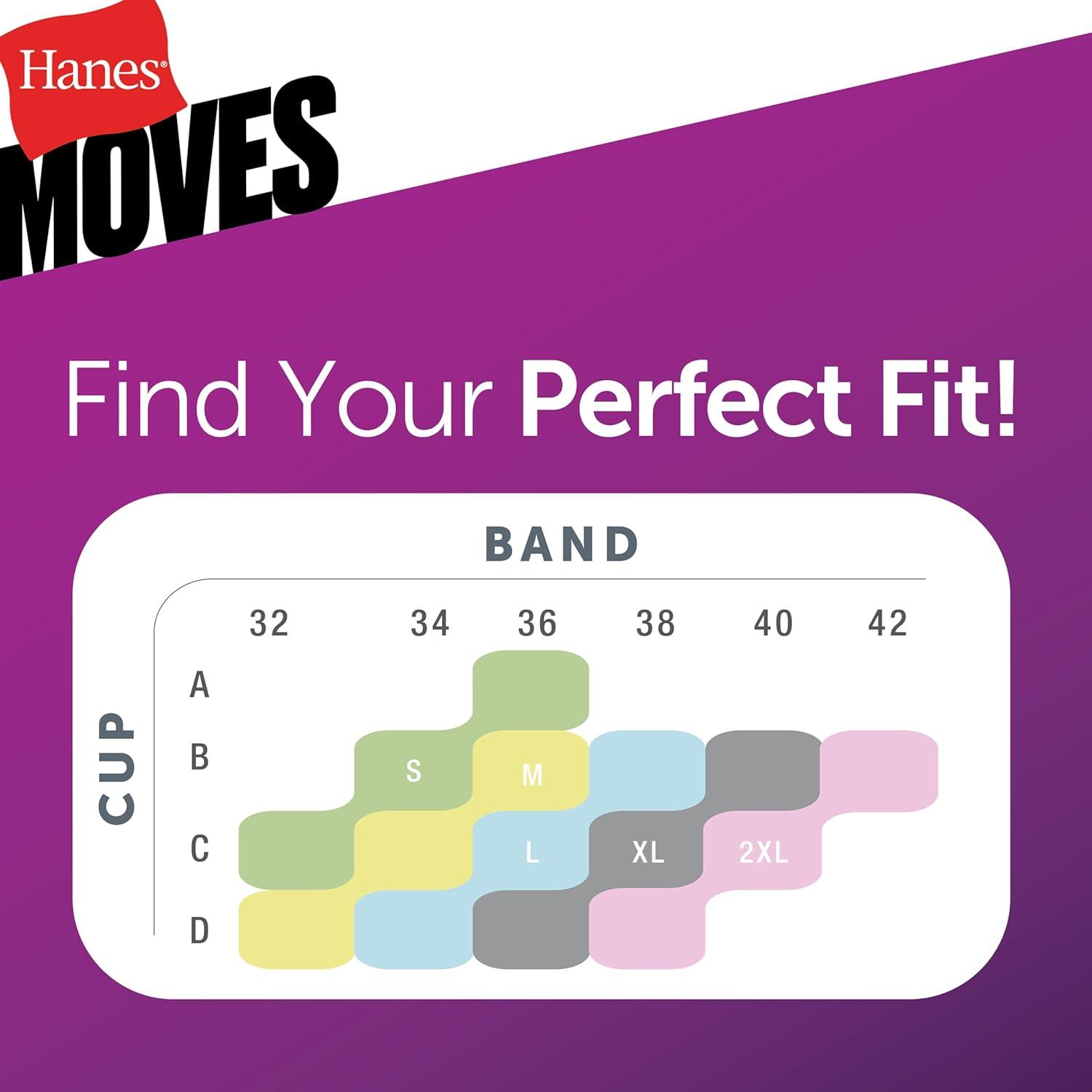 imageHanes Womens Moves Bralette VNeck Cropped Pullover Builtin Shelf Bra Odor ControlFresh Berry