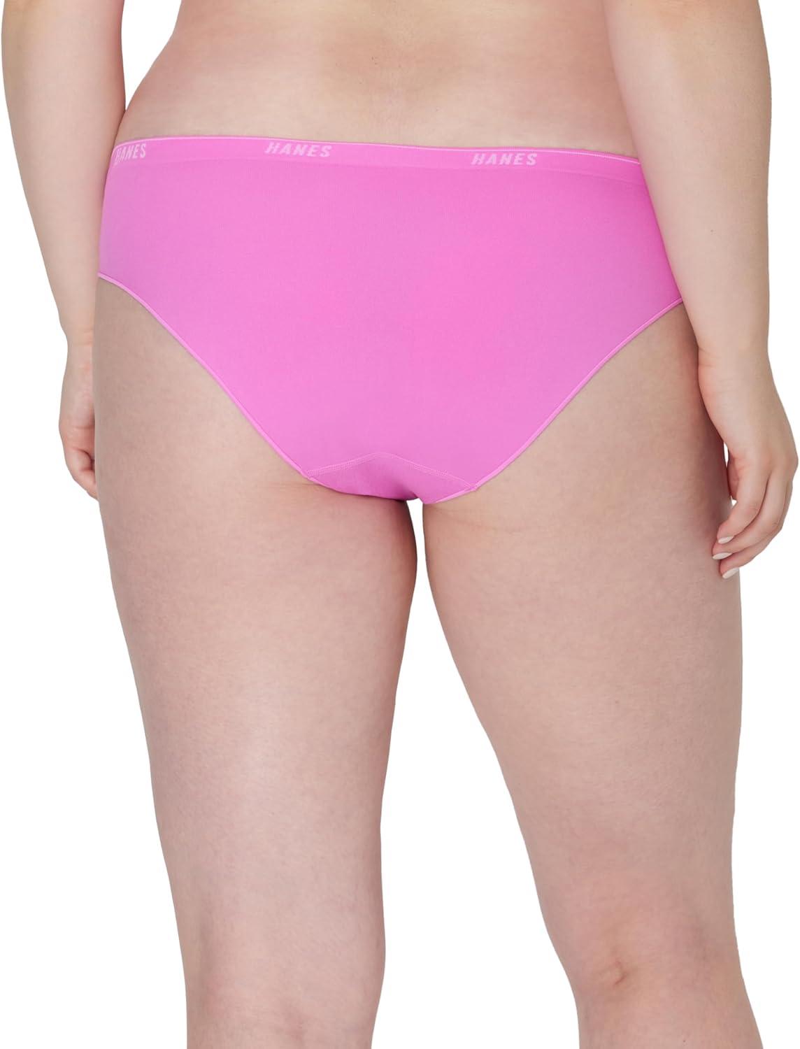 imageHanes Womens Moves Underwear 360 Flex Stretch Panties Smooth ampamp Seamless Hipsters Bikinis Or Thongs 6Pack6pk Bikini Black X3AlmondRedPink