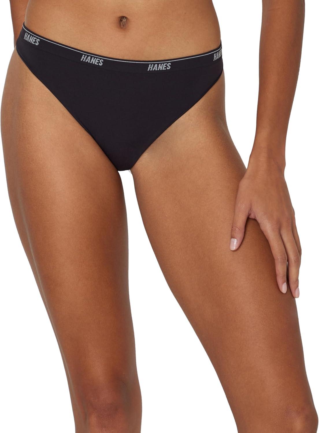 imageHanes Womens Moves Underwear 360 Flex Stretch Panties Smooth ampamp Seamless Hipsters Bikinis Or Thongs 6Pack6pk Thong Black X2Red X2Pink X2