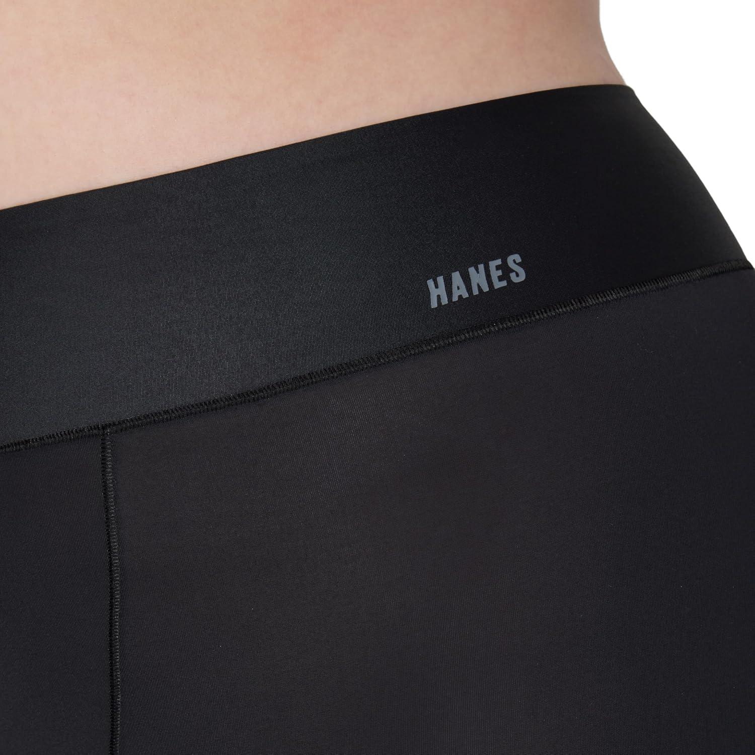 imageHanes Womens Moves Underwear AntiChafe Slip Shorts Microfiber Slip Shorts for Women 2PackBlackBlack