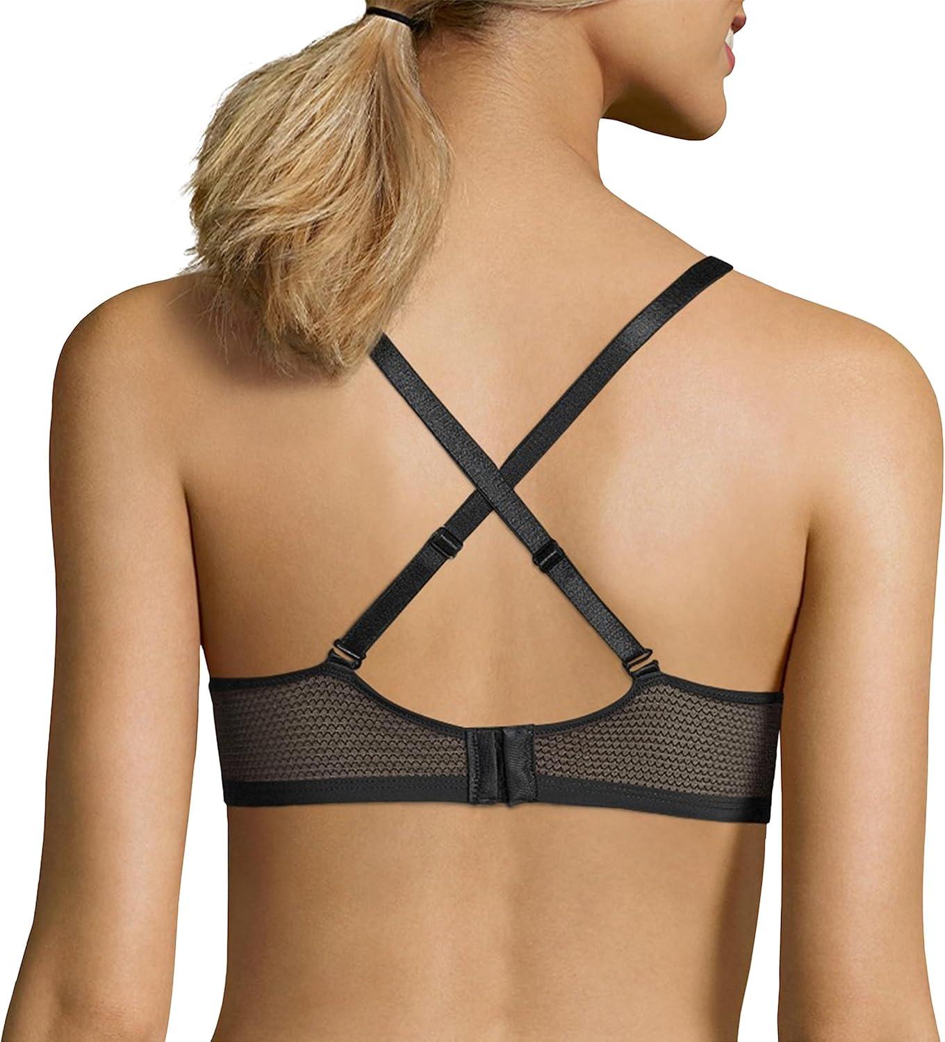 imageHanes Womens Oh So Light Comfort Flex Fit Wire Free BraBlackNude