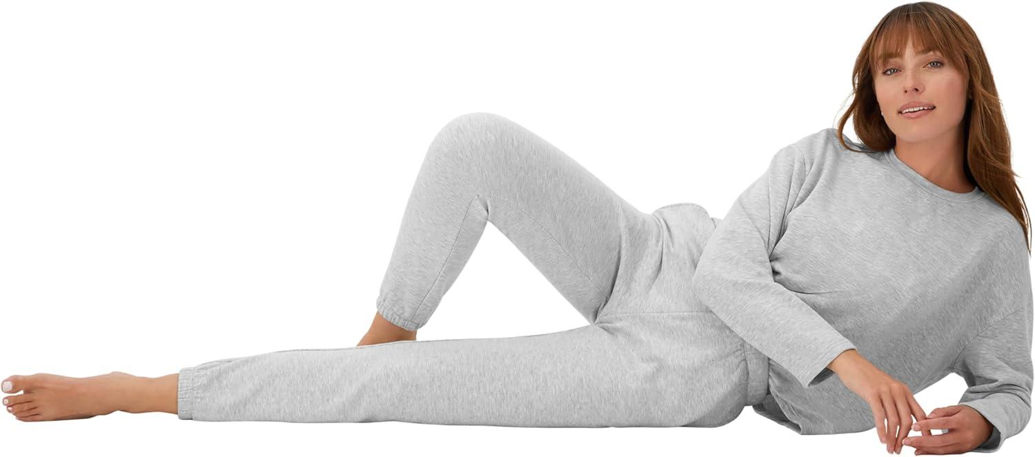 imageHanes Womens Originals French Terry Joggers Lightweight Lounge Pants for Women Comfywear Loungewear 28quotHeritage Grey Marle