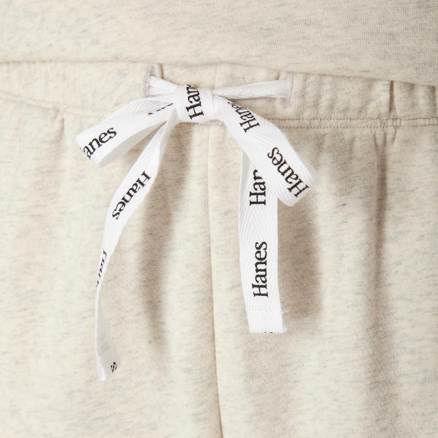 imageHanes Womens Originals French Terry Joggers Lightweight Lounge Pants for Women Comfywear Loungewear 28quotOatmeal Marle