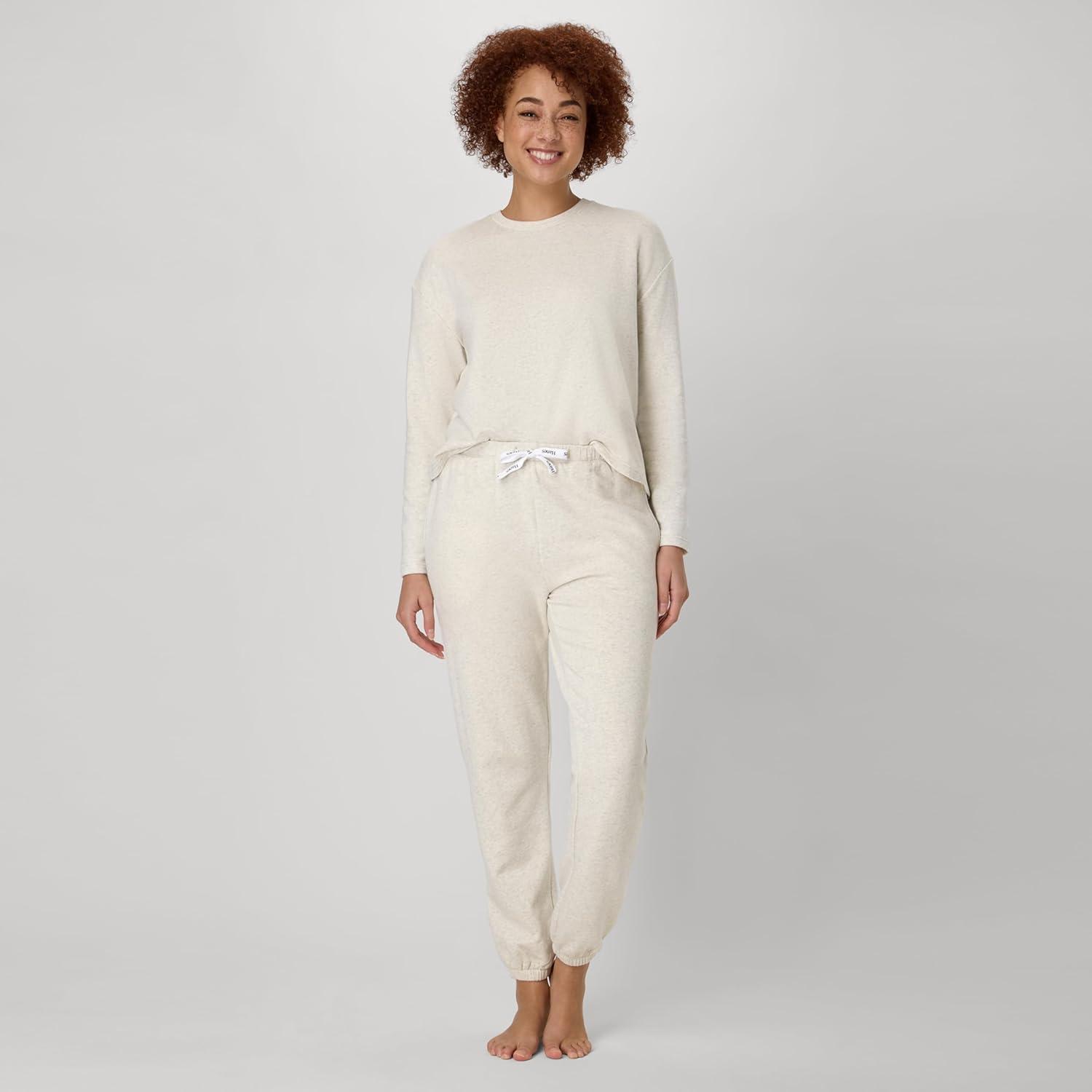 imageHanes Womens Originals French Terry Joggers Lightweight Lounge Pants for Women Comfywear Loungewear 28quotOatmeal Marle