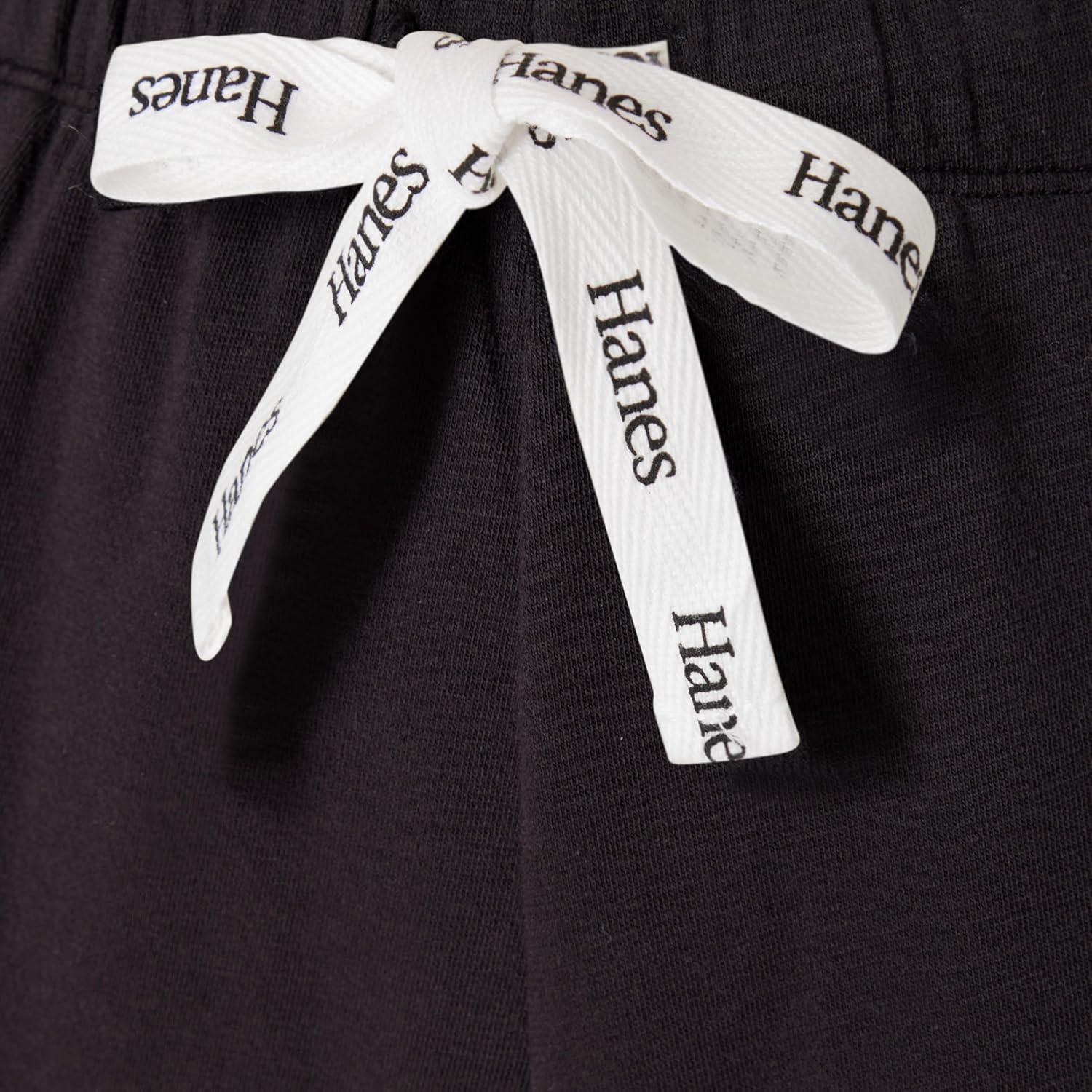 imageHanes Womens Originals French Terry Lounge Shorts Comfywear Loungewear Sleep Shorts for Women 4quotBlack