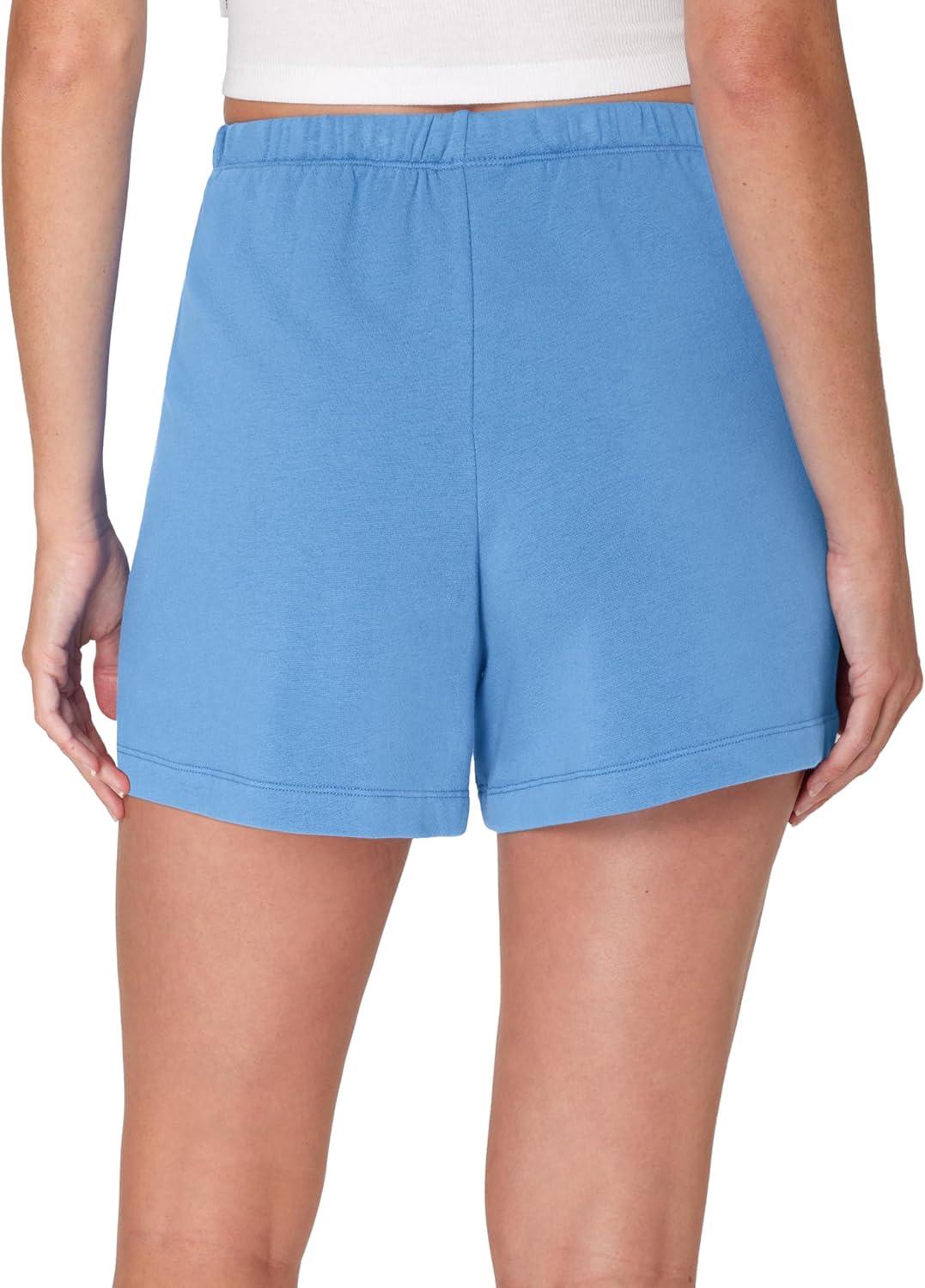 imageHanes Womens Originals French Terry Lounge Shorts Comfywear Loungewear Sleep Shorts for Women 4quotProvence Blue